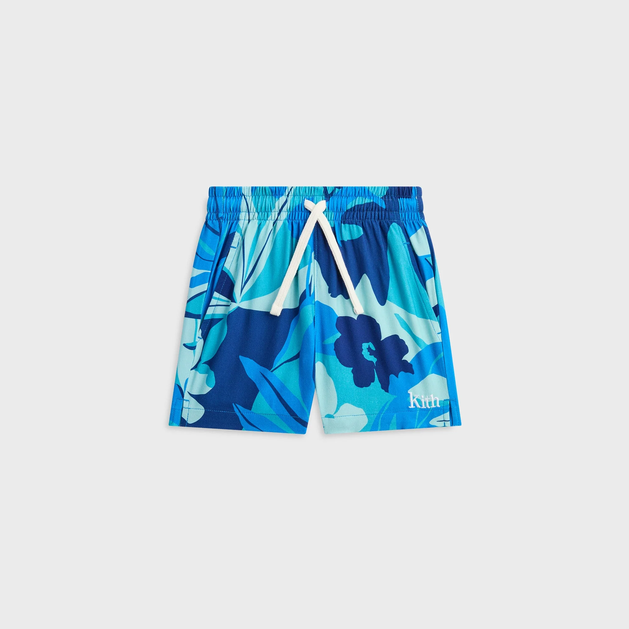 Kith Kids Abstract Tropical Thompson Camp Short - Turquoise