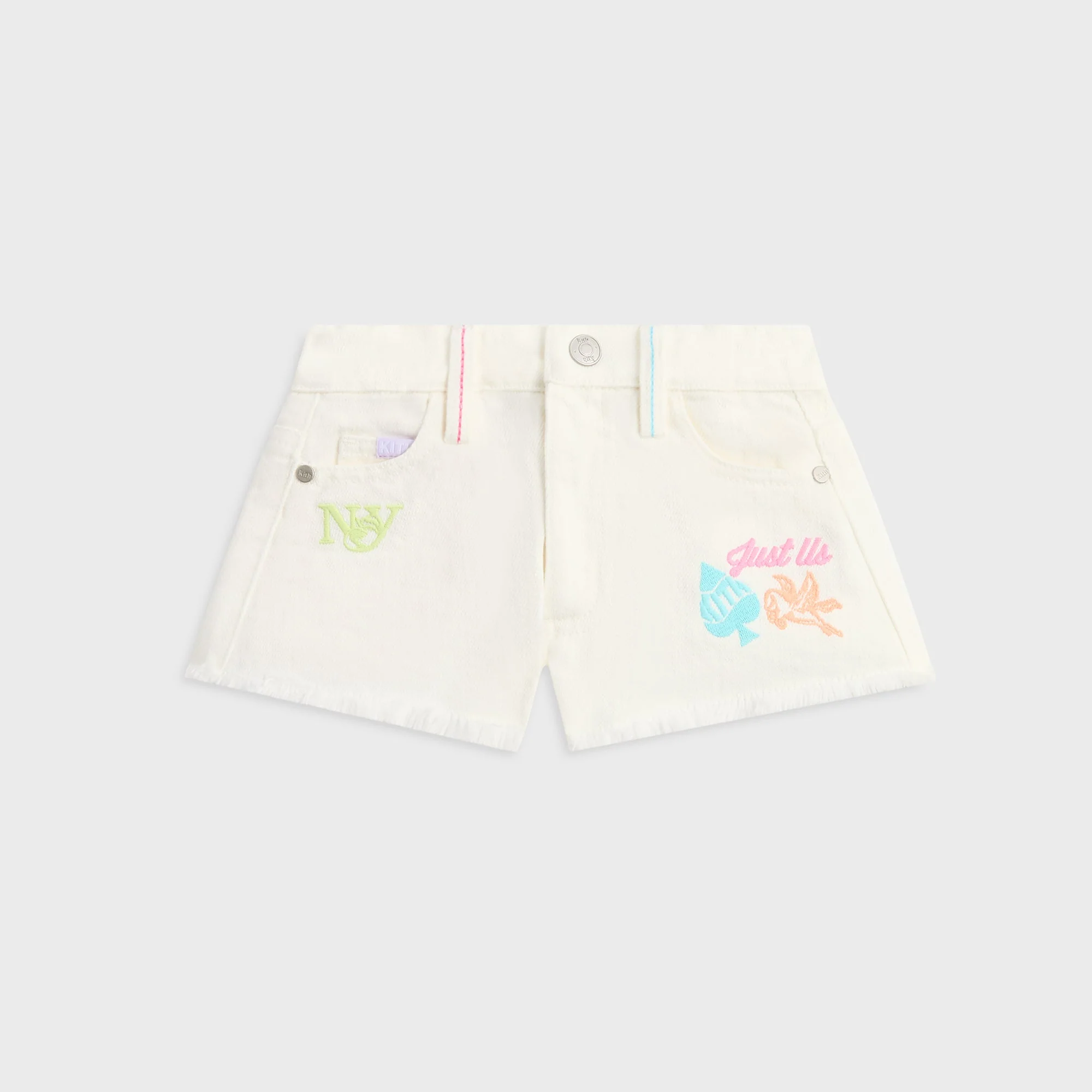 Kith Kids Denim Cut Off Short - Silk
