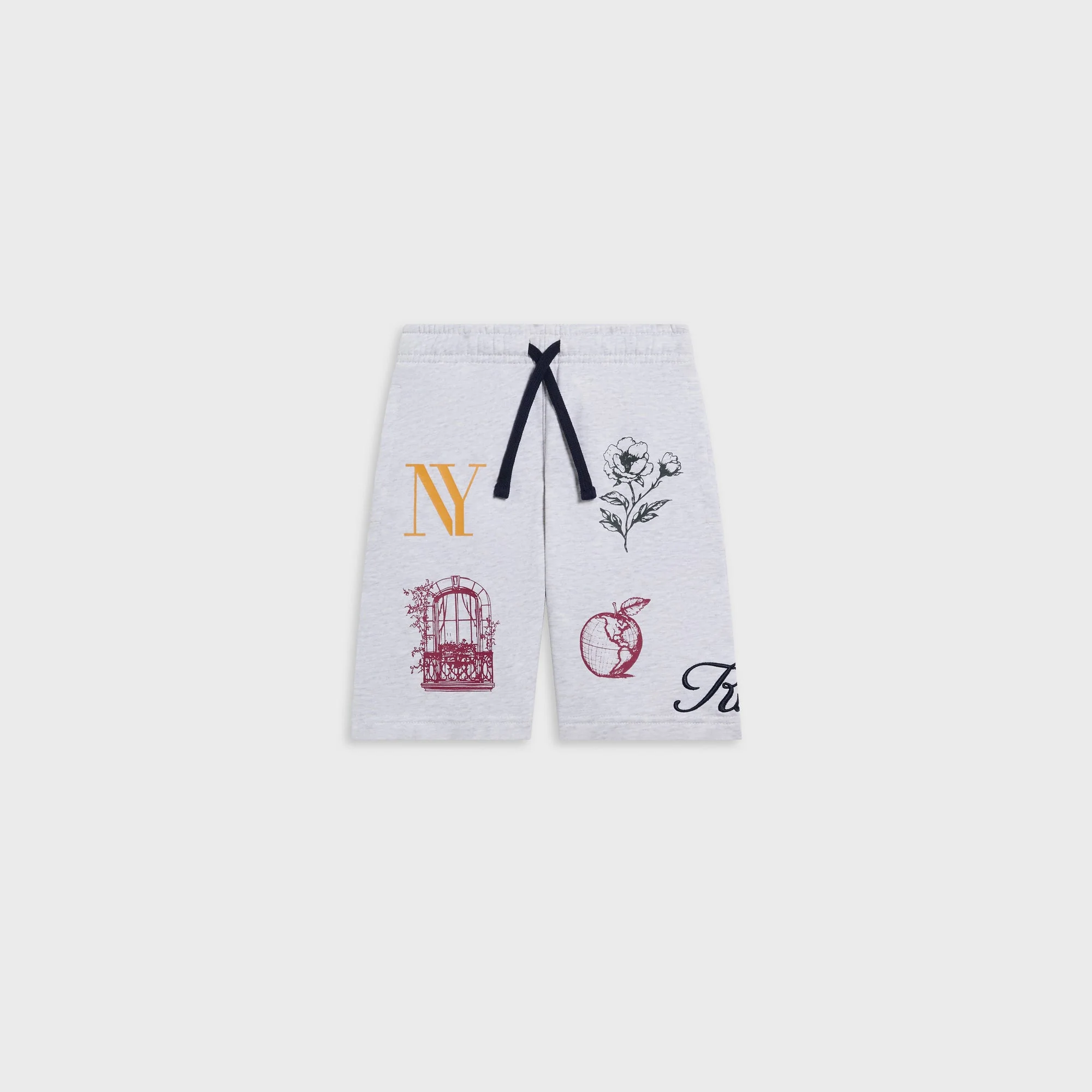 Kith Kids Logo Nelson Short - Light Heather Grey
