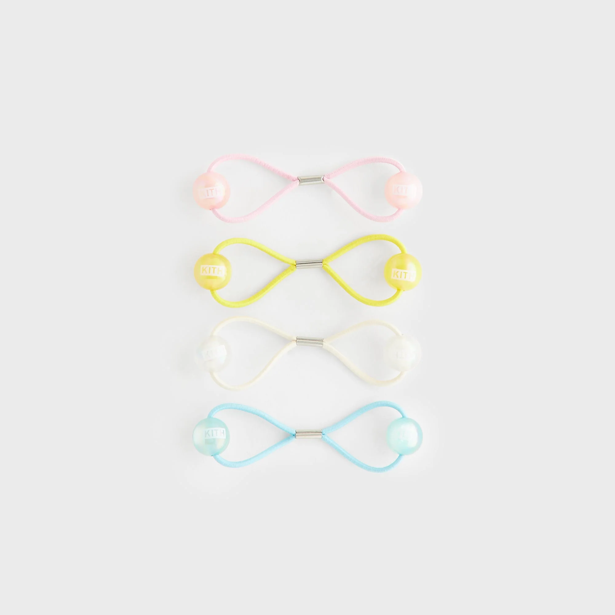 Kith Kids Set of 4 Bobble Pony Tail Holders - Multi