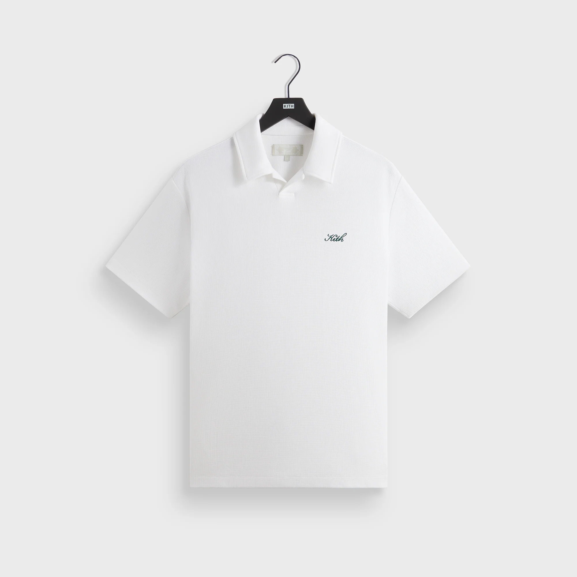 Kith Micro Waffle Drew Polo Shirt - White
