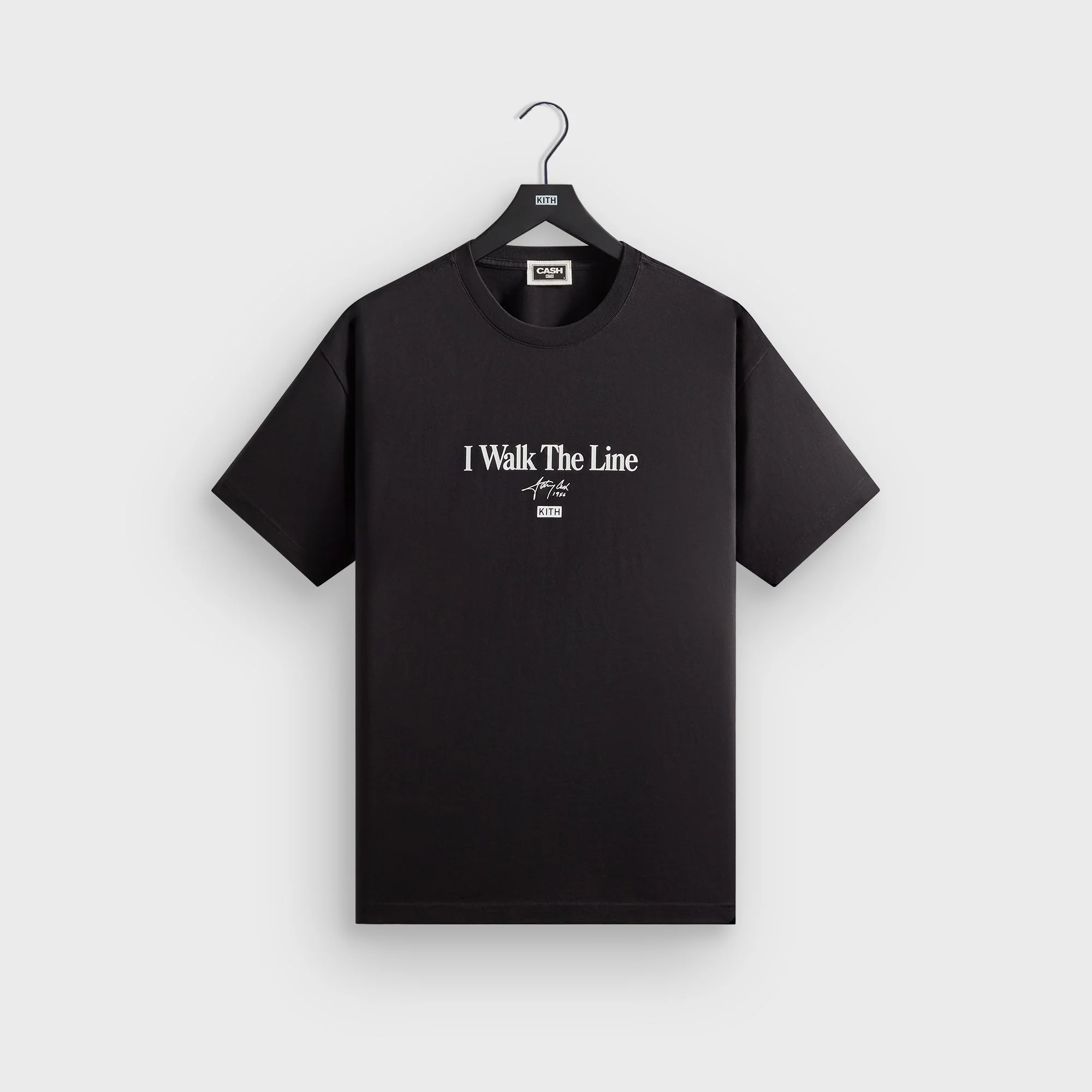 Kith Records for Johnny Cash I Walk The Line Lyrics Tee - Black
