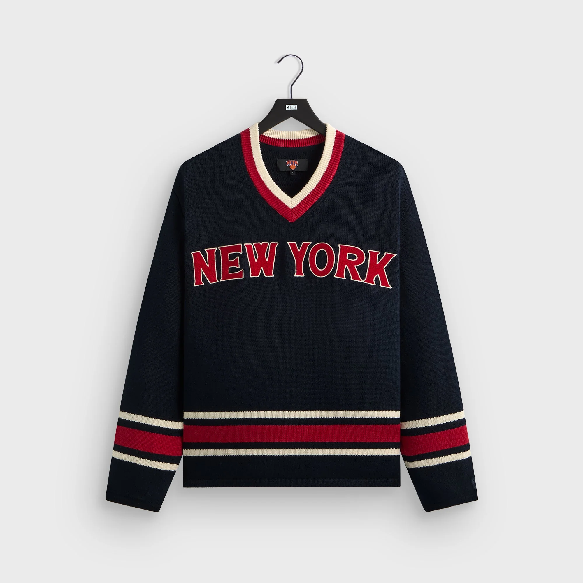 Kith for the New York Knicks Classic Beau Knit Sweater - Nocturnal