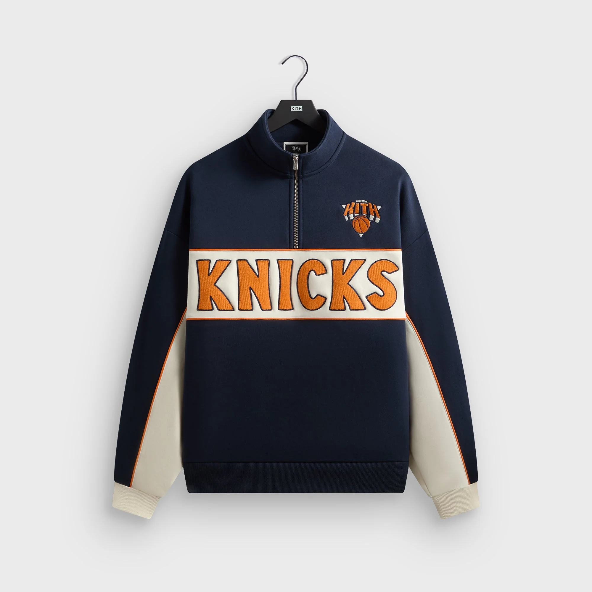 Kith for the New York Knicks Coach Vintage Nelson Quarter Zip - Nocturnal