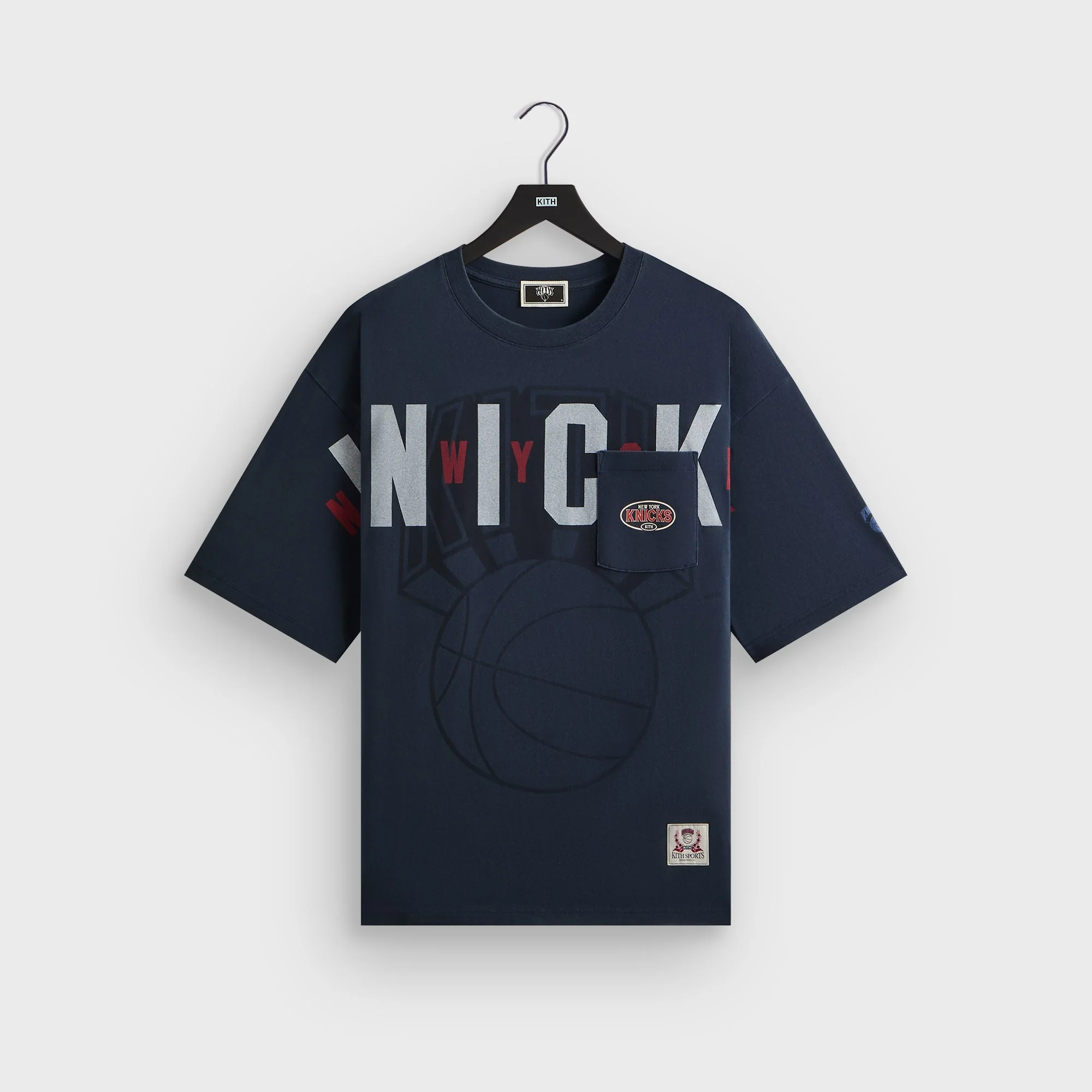 Kith for the New York Knicks Pocket Vintage Jones Tee - Nocturnal