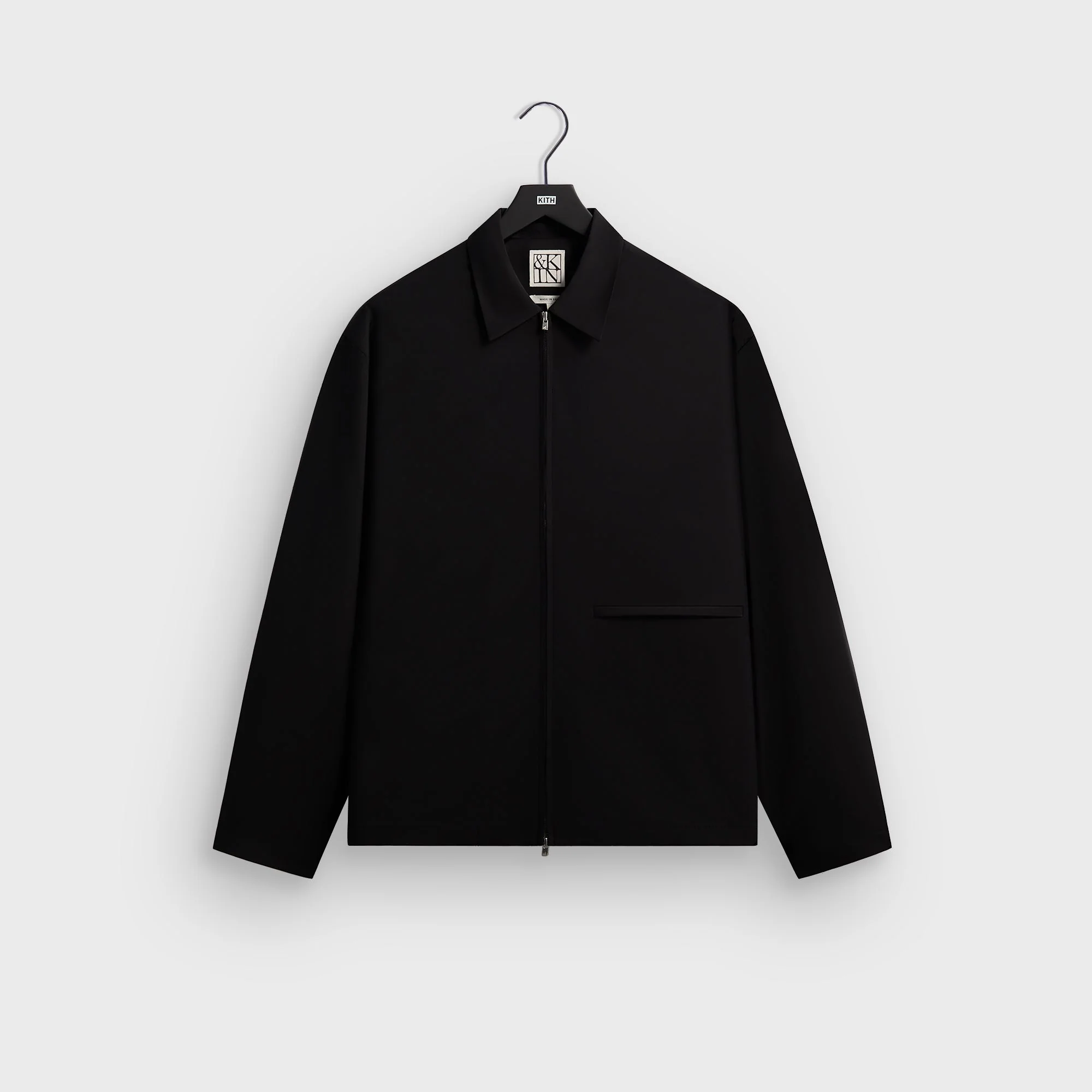 &Kin for Kith Origins Long Sleeve Davenport Tropical Wool Shirt - Black