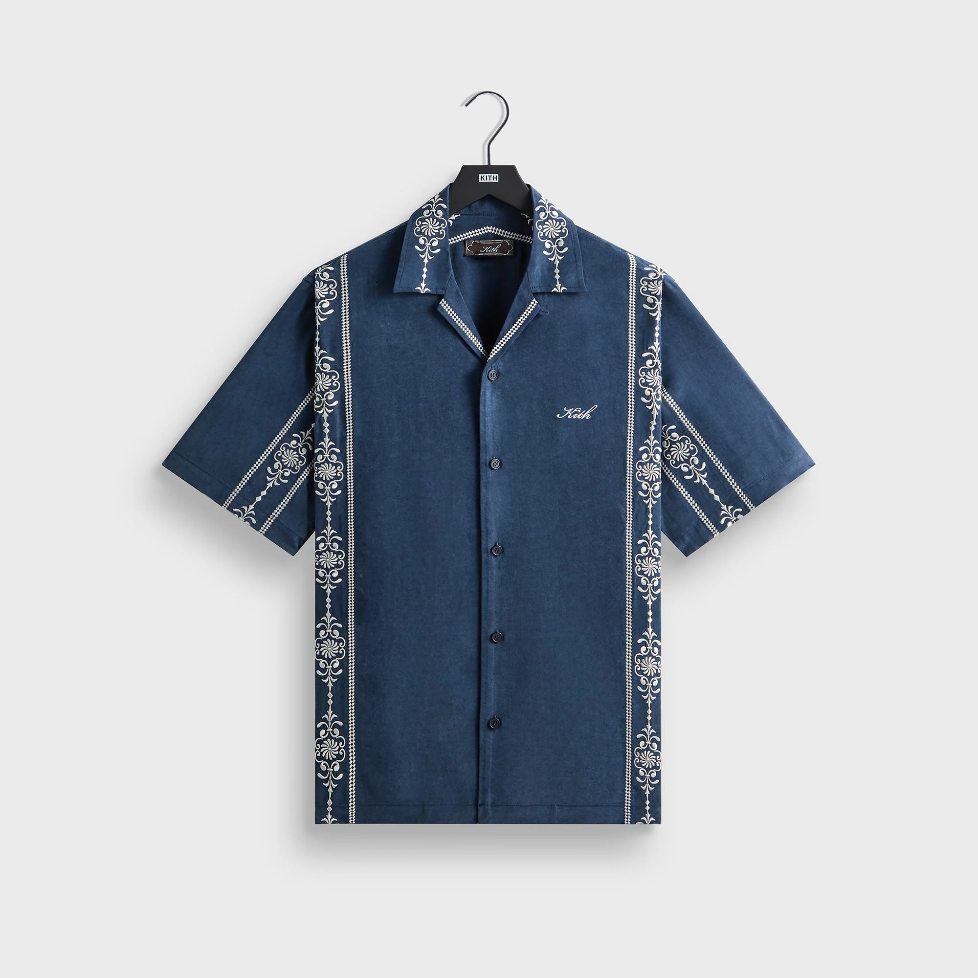 Kith Cupro Linen Thompson Camp Collar Shirt - Nocturnal