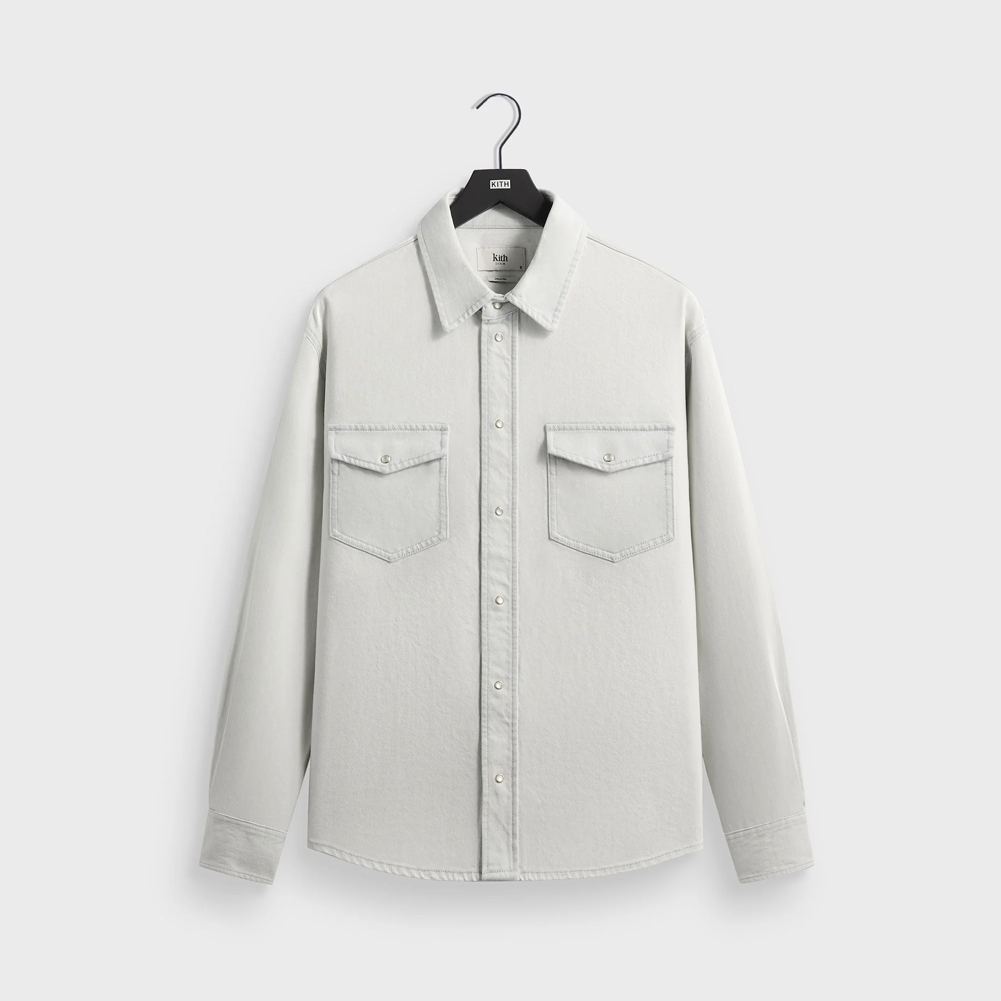 Kith Midweight Denim Long Sleeve Warwick Shirt - Eden Wash