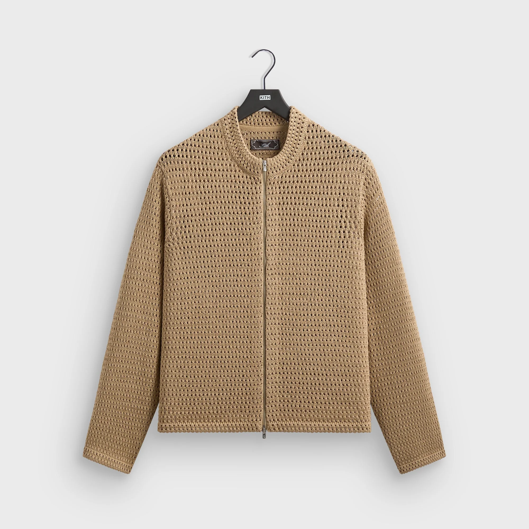 Kith Crochet Luke Zip Front Sweater - Durum