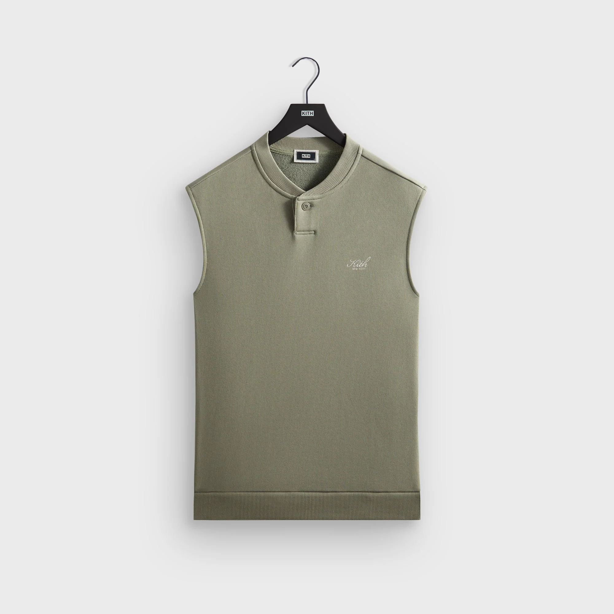 Kith Heavy Loop Terry Henley Muscle Tee - Haze