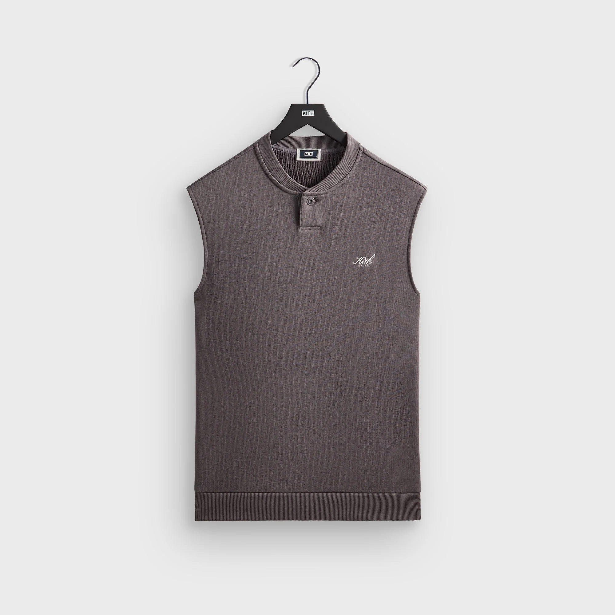 Kith Heavy Loop Terry Henley Muscle Tee - Thunder