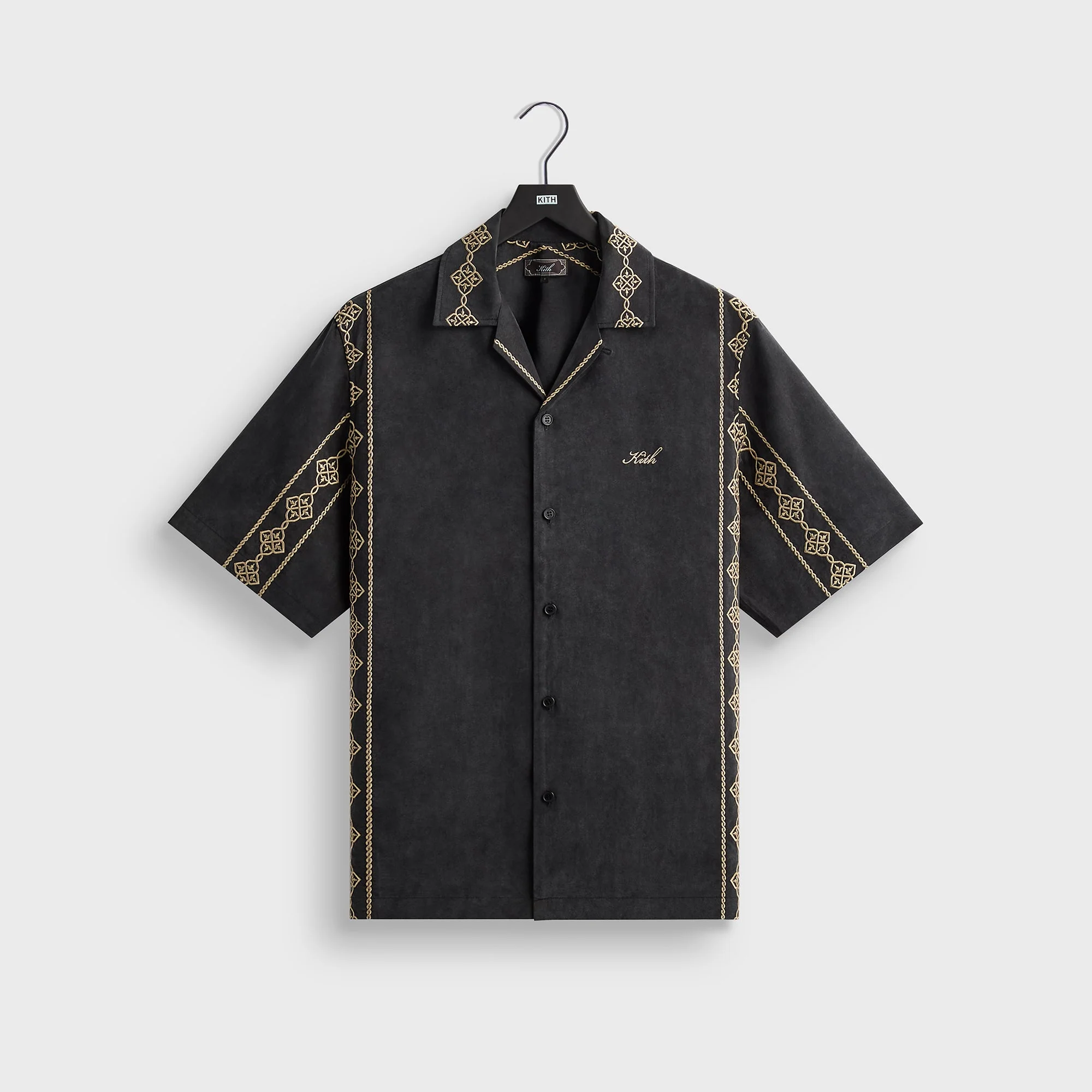 Kith Cupro Linen Thompson Camp Collar Shirt - Black