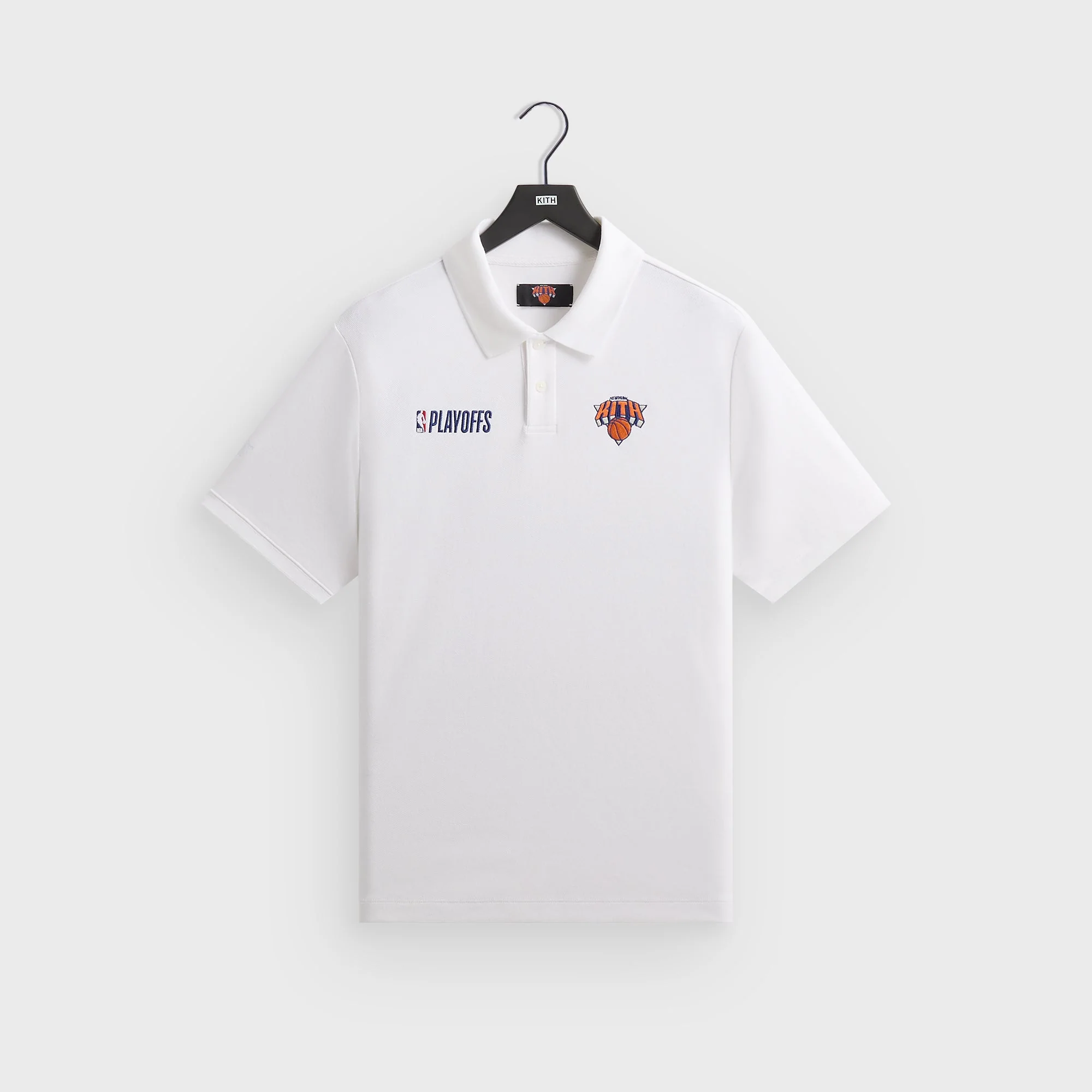 Kith for the New York Knicks Playoffs Ainslie Pique Polo - White