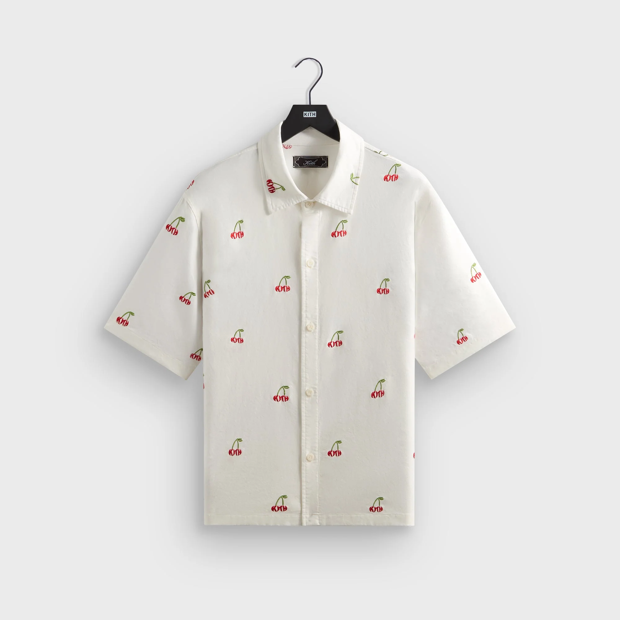 Kith Embroidered Cherry Oxford Cotton Harvey Shirt - Sandrift