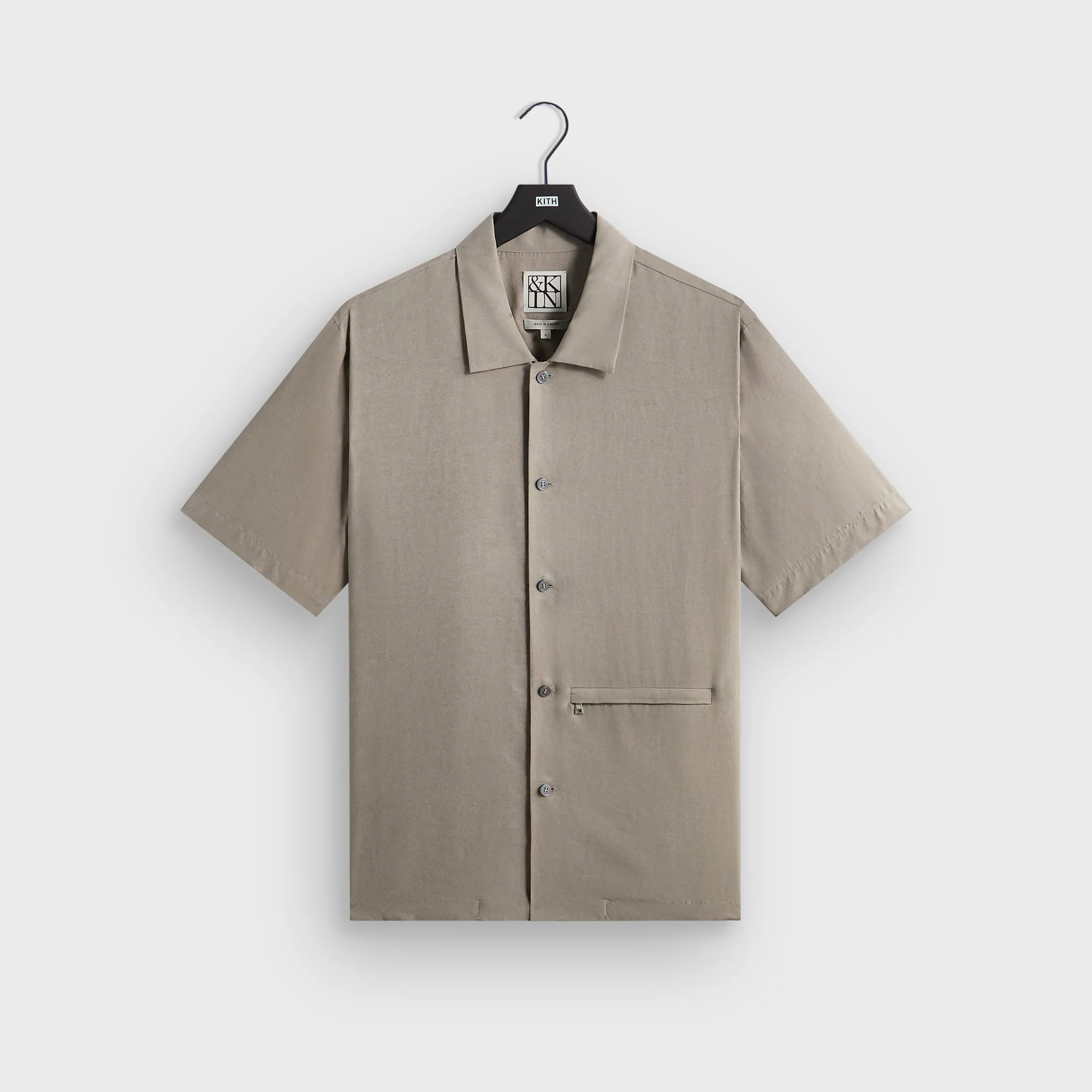 &Kin Cupro Linen Davenport Buttondown Shirt - Astro
