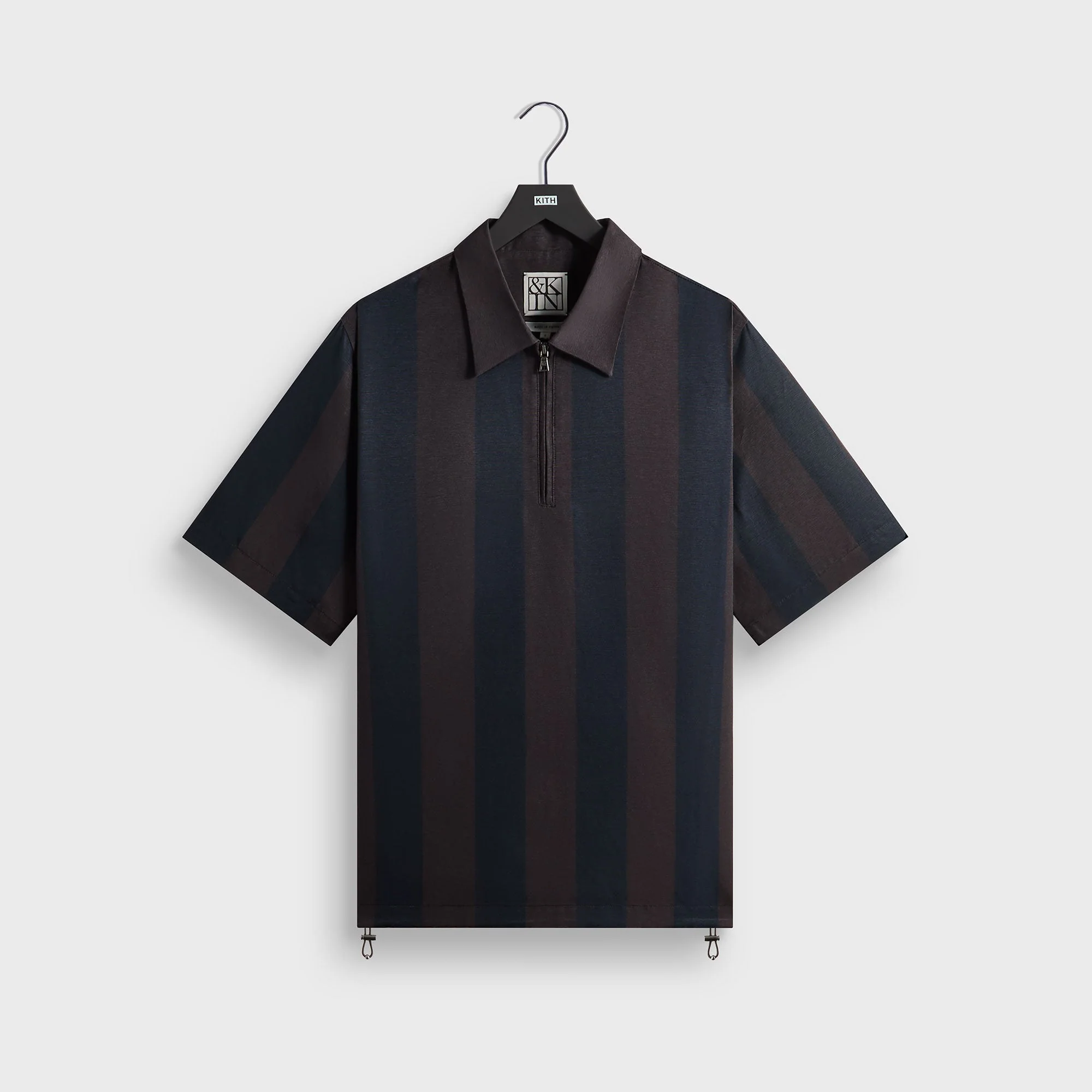 &Kin Montis Quarter Zip Faille Shirt - Cosmos
