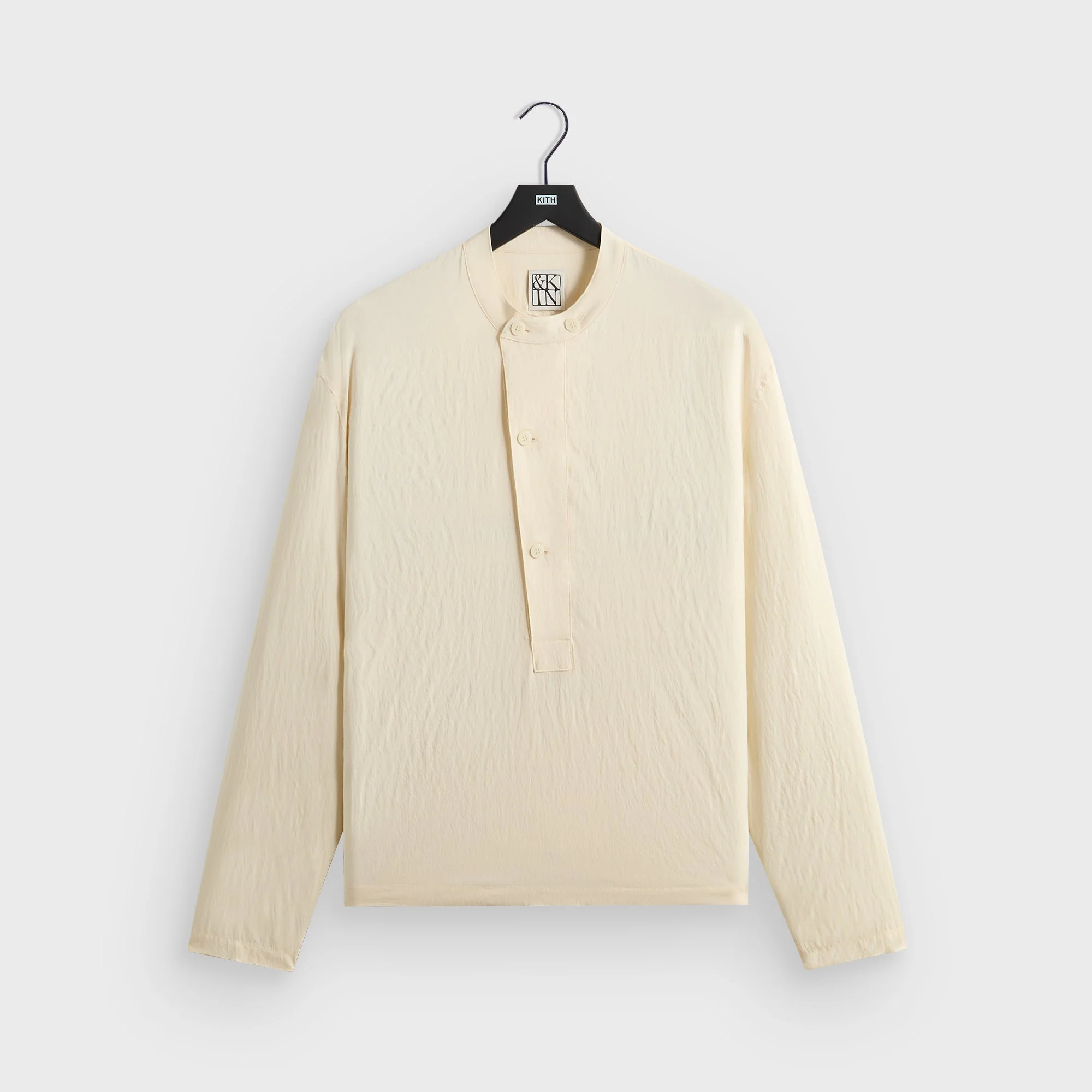 &Kin Wrinkle Cupro Leven Shirt - Sandrift