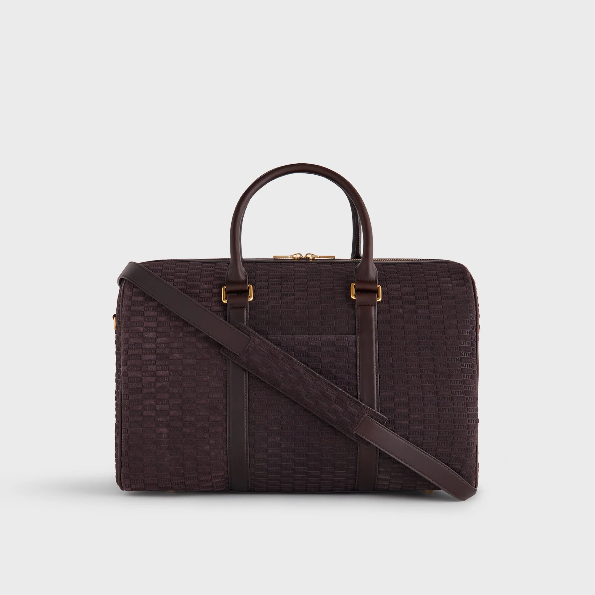 Kith Monogram Suede Traveler K40 Bag - Incognito