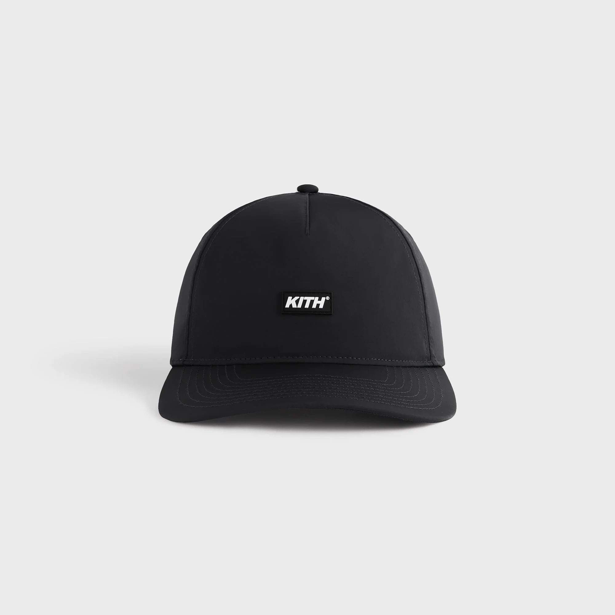 Kith Wrinkle Nylon Bay Low Pinch Crown Snapback - Black