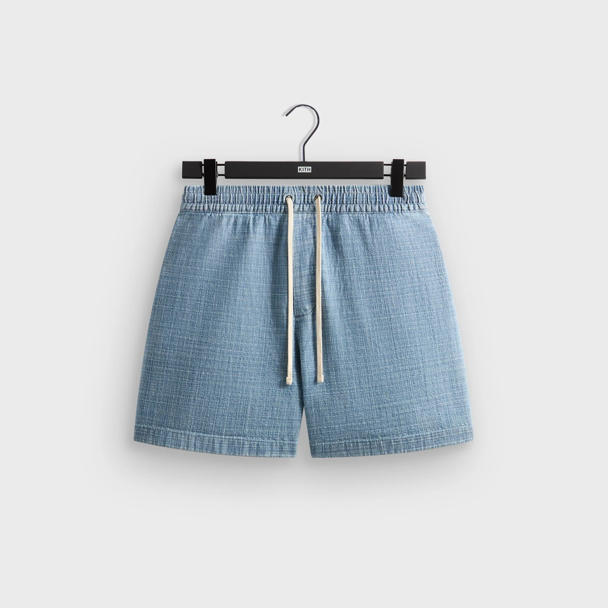 Kith Textured Indigo Weave Cayden Short - Light Indigo