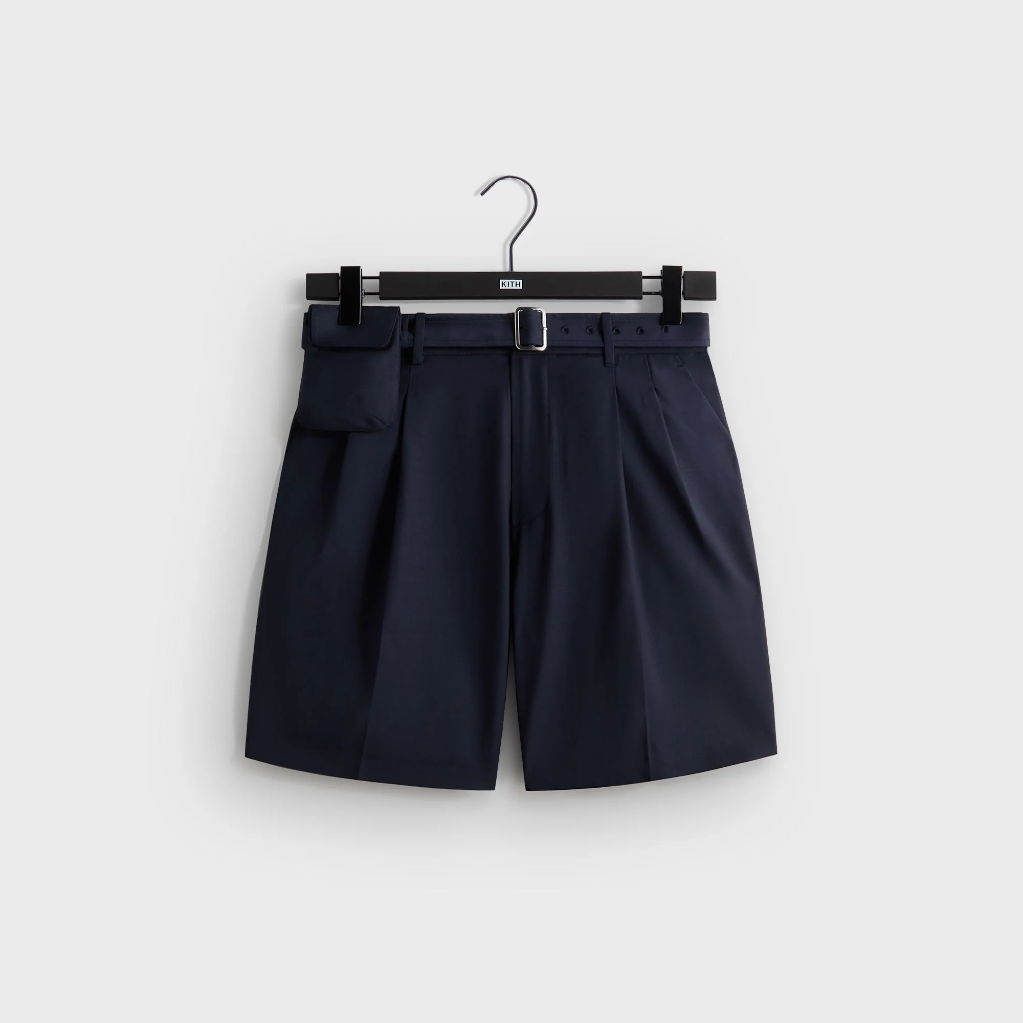 &Kin Tropical Wool Emrys Pleated Short - Nocturnal