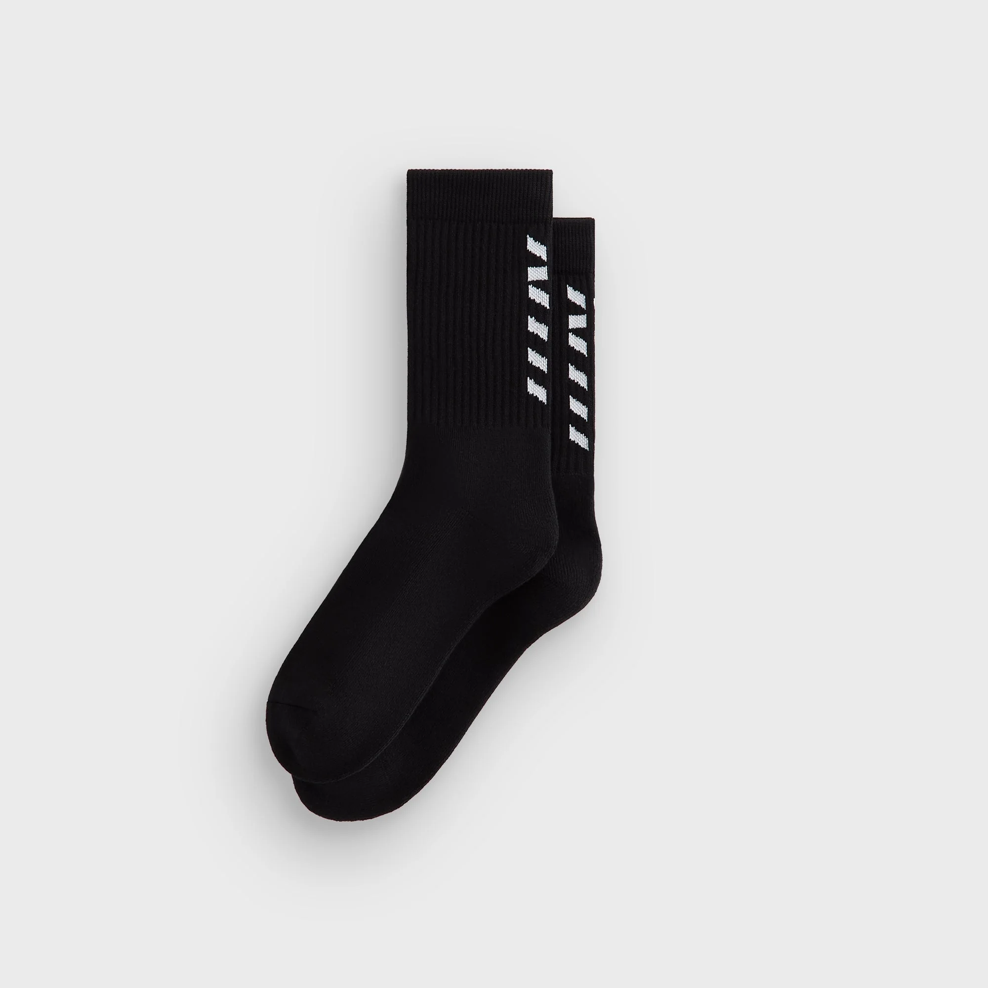 Kith Fast Logo Cotton Crew Socks - Black