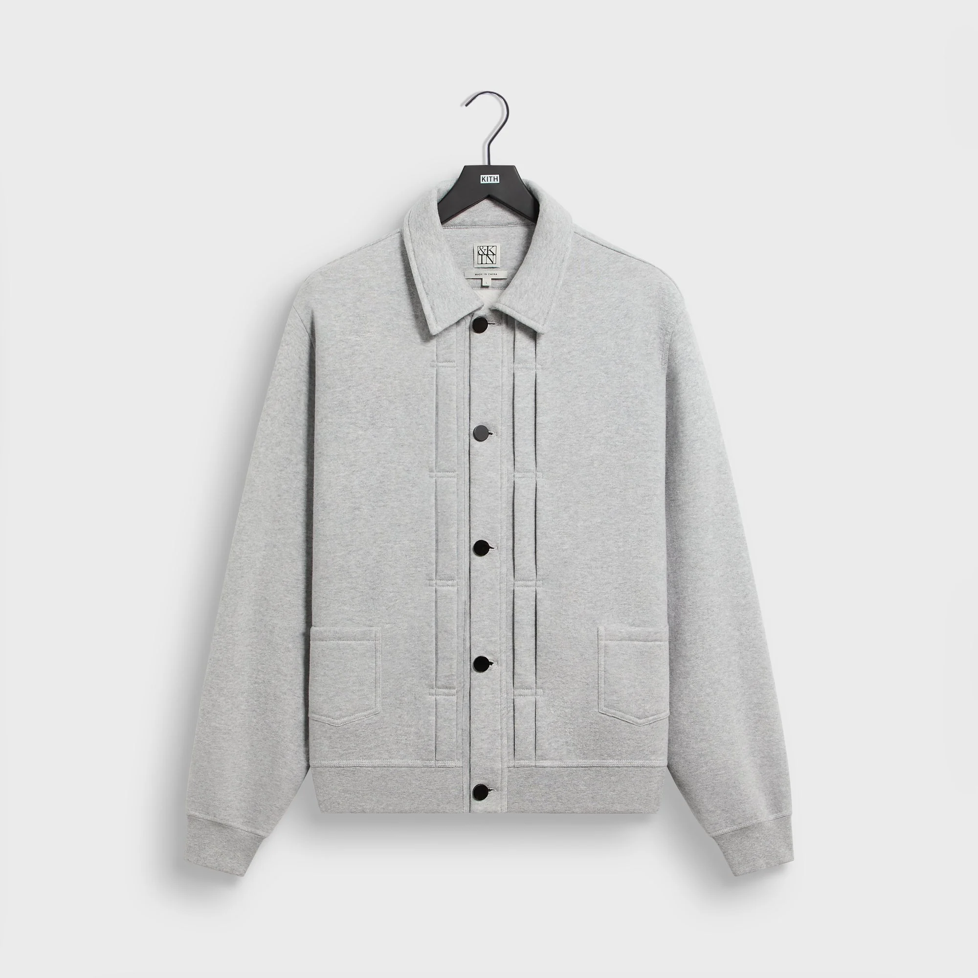 &Kin Plush Fleece Eito Workwear Jacket - Medium Heather Grey