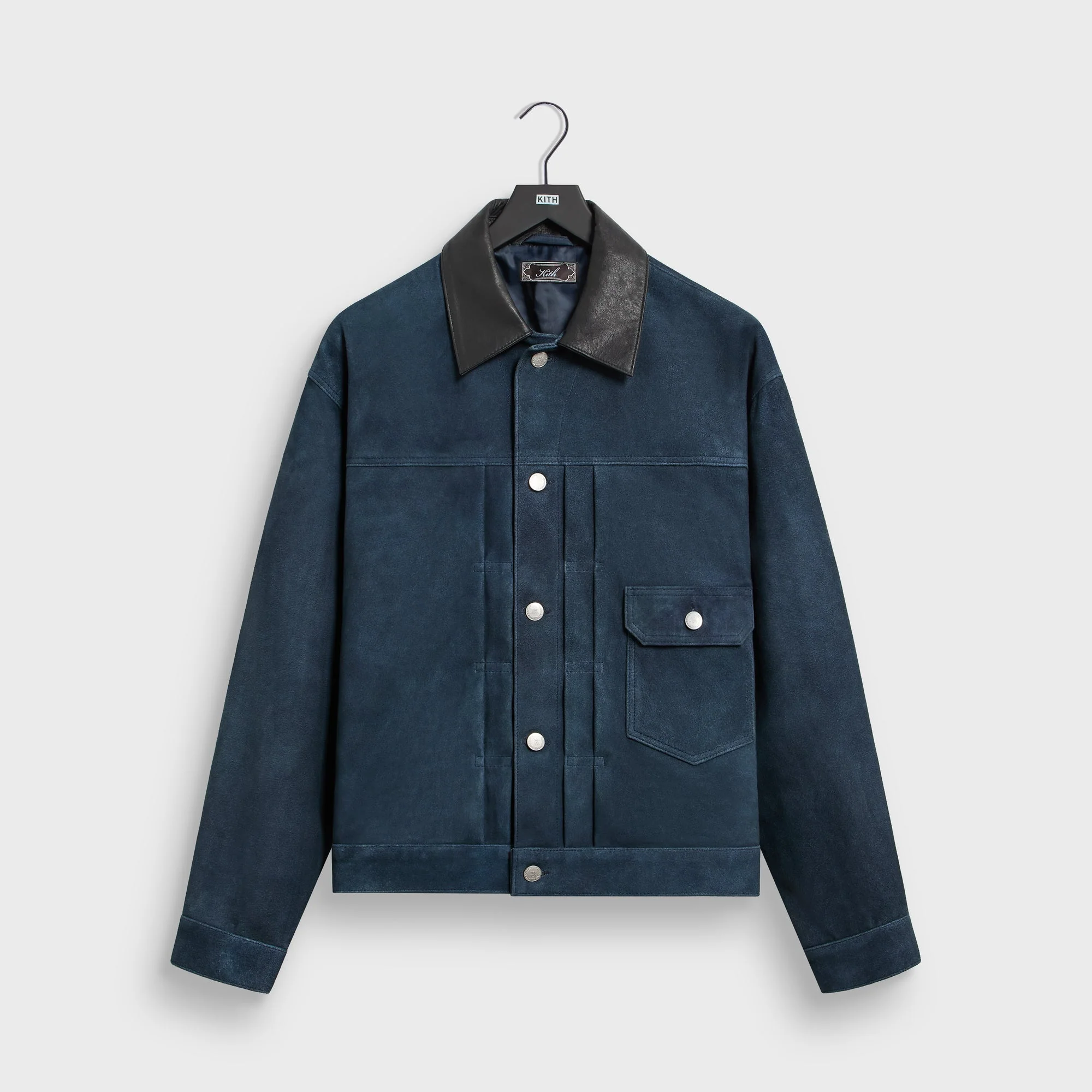 Kith Suede Alonzo Jacket - Blue Heron