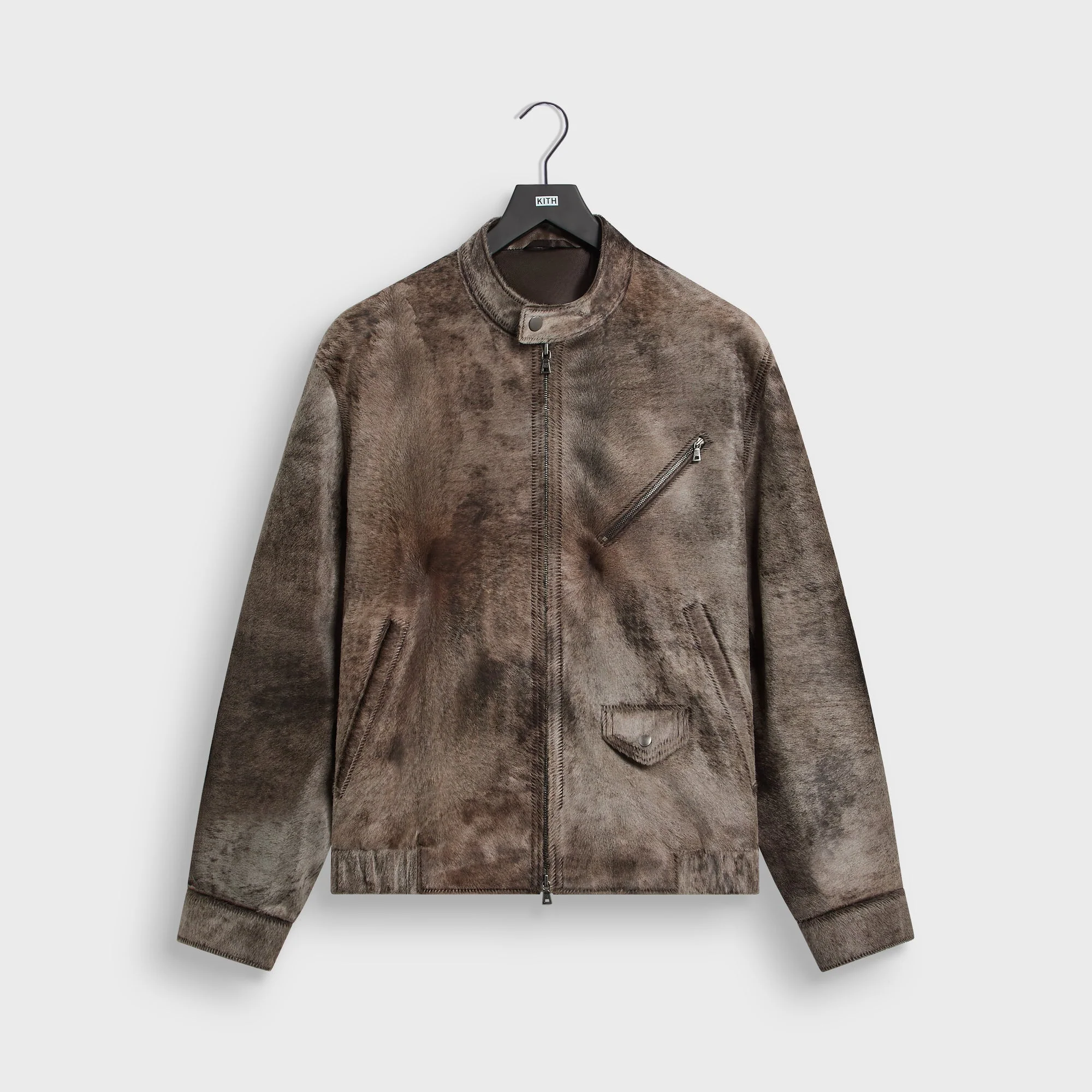 &Kin Pony Hair Cassius Moto Jacket - Underground