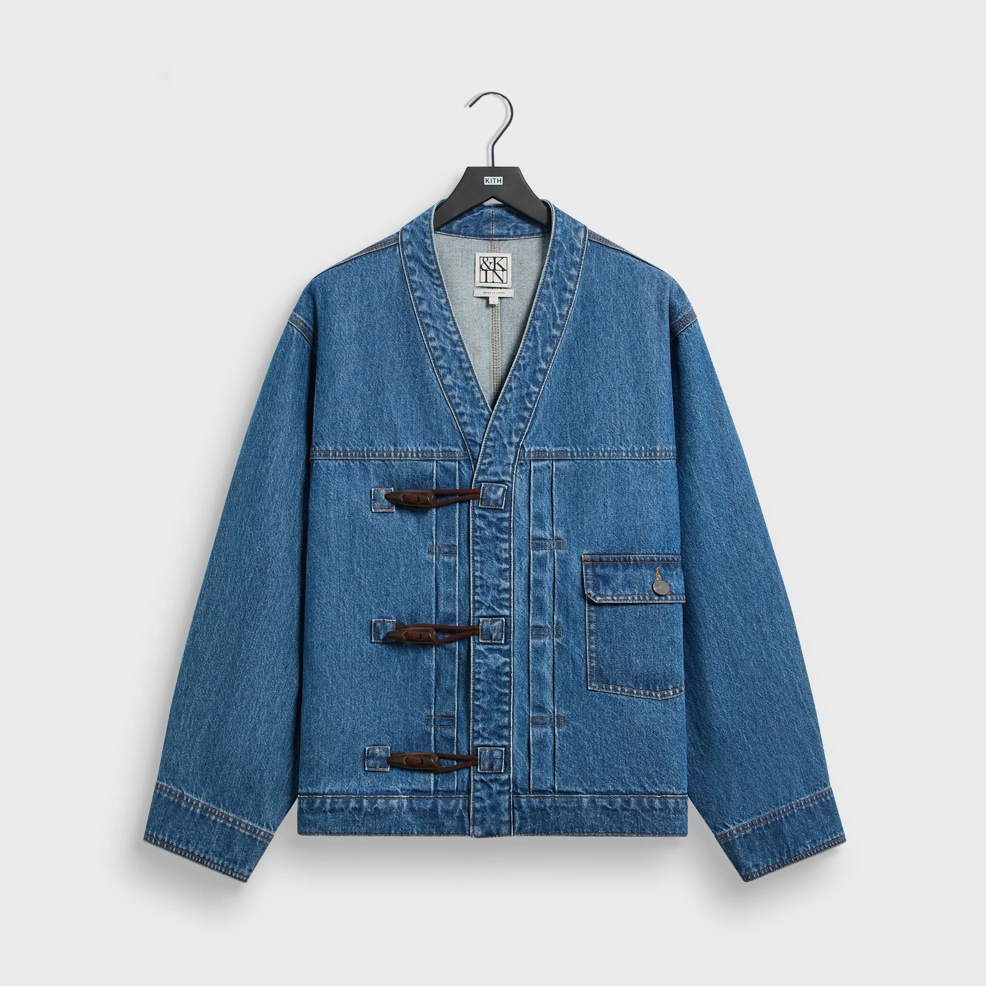 &Kin Denim Clint Trucker Jacket - River Indigo