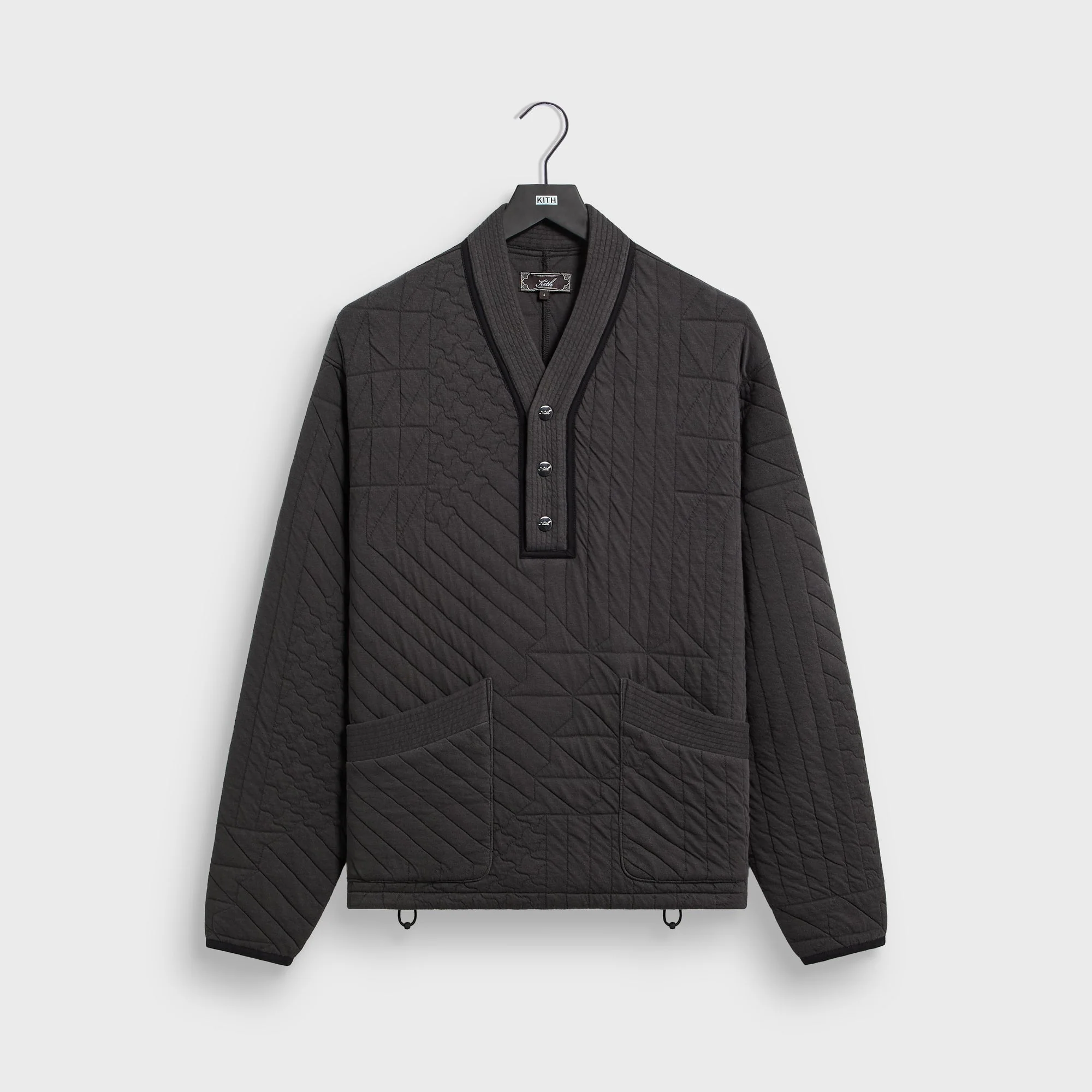 Kith Quilted Interlock Denis Pullover - Carbon