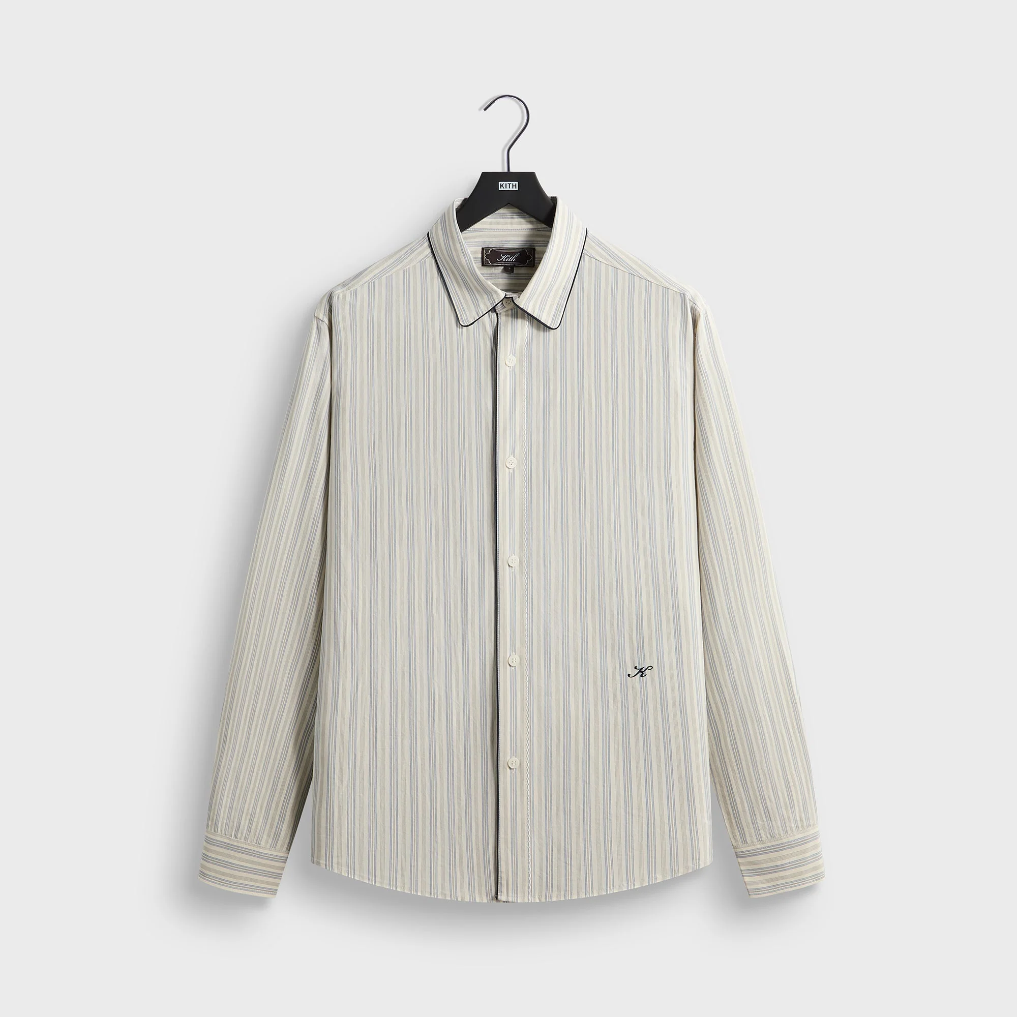 Kith Striped Poplin Georgie Shirt - Sandrift