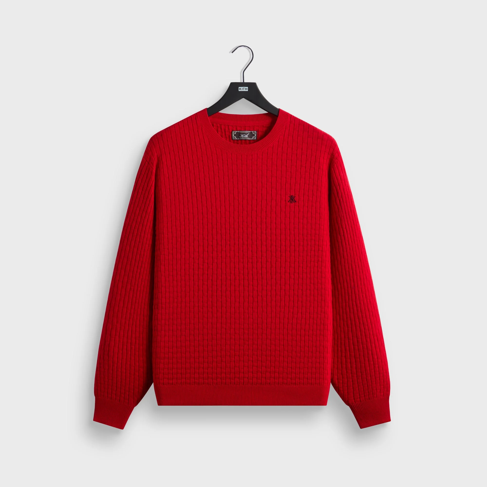 Kith Basketweave Tilden Crewneck Sweater - Fame