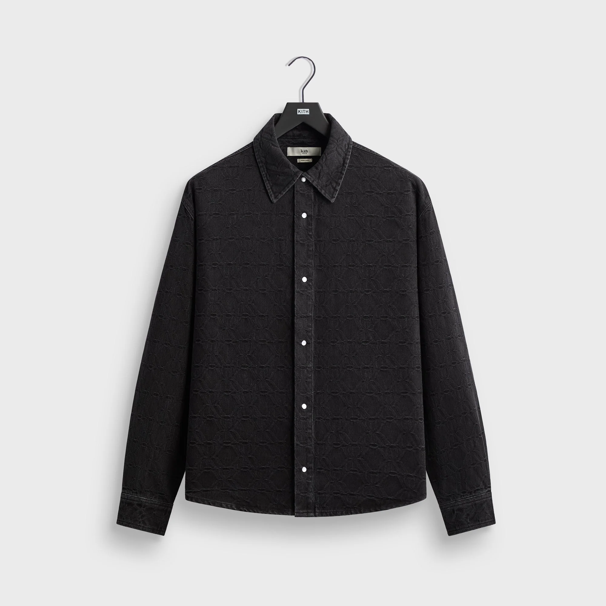 Kith Jacquard Crest Apollo Shirt - Black
