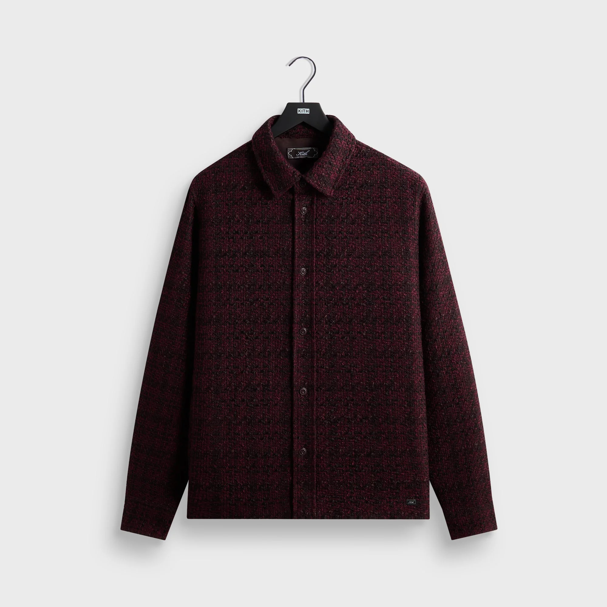 Kith Boucle Plaid Boxy Collared Overshirt - Essence
