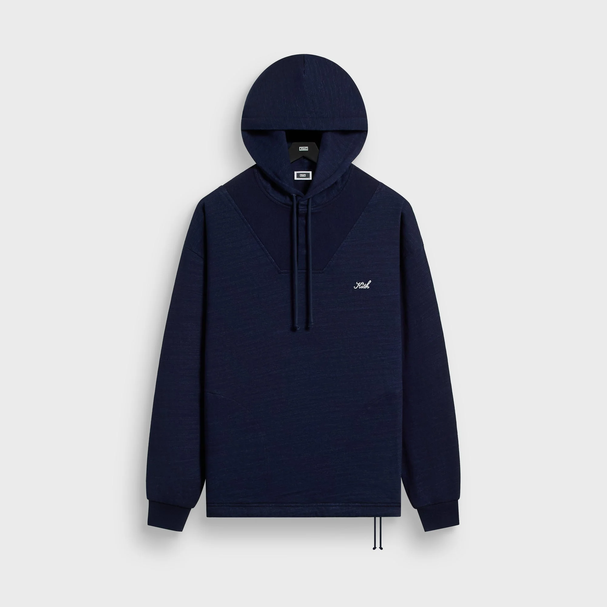 Kith Indigo Fleece Cropped Camden Hoodie - Raw Indigo