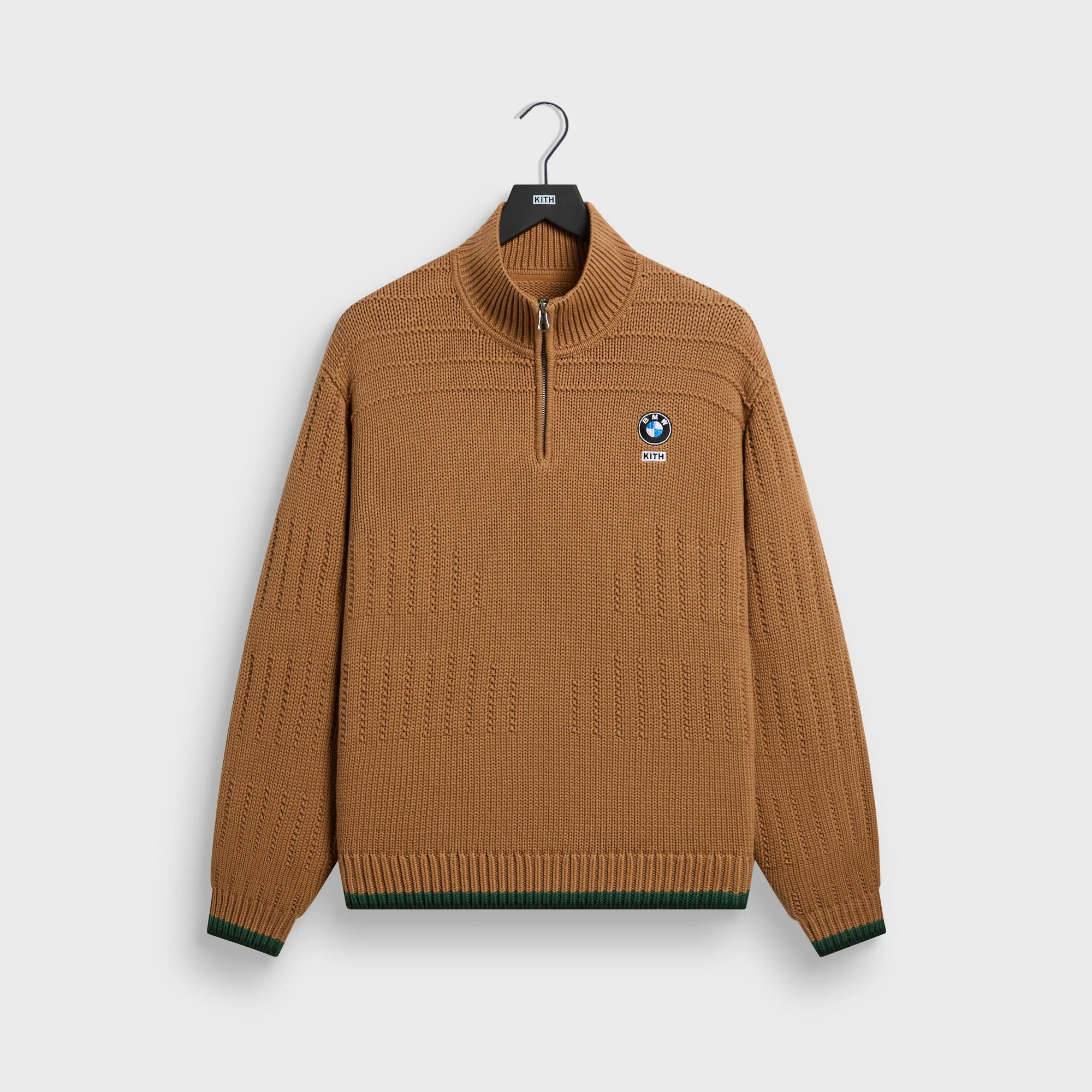 Kith for BMW Ansel Quarter Zip Sweater - Desert