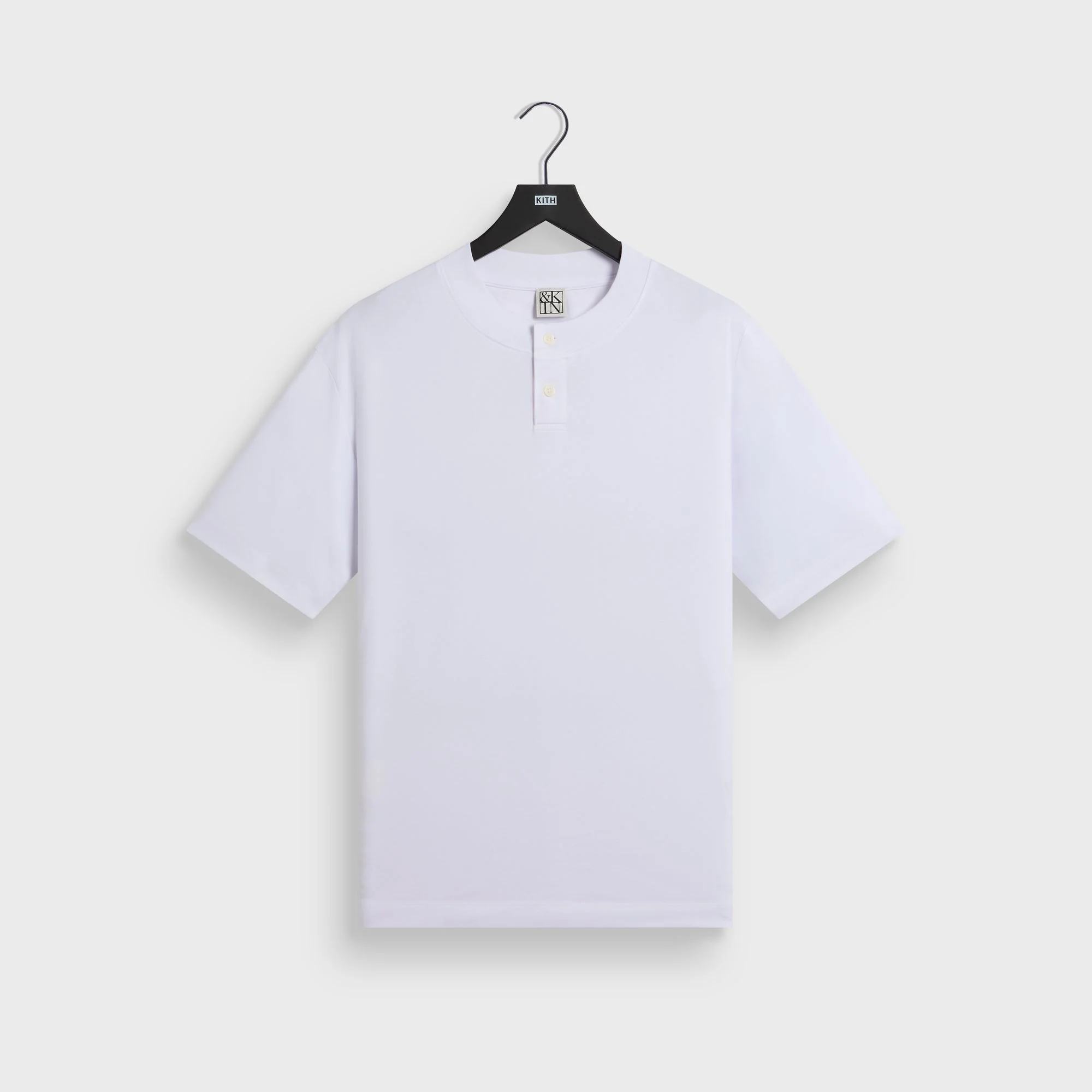 &Kin Albie Henley Tee - White