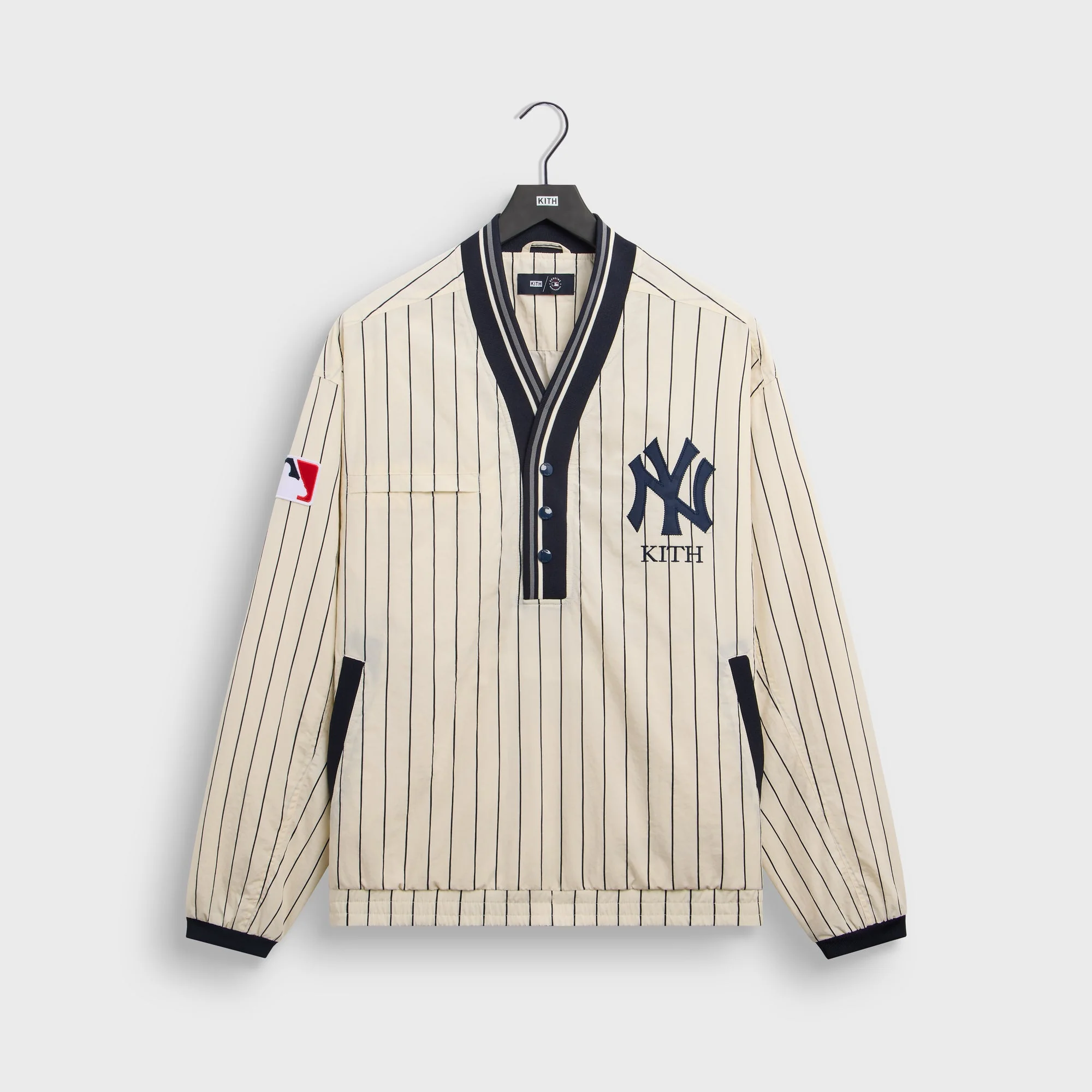 Kith for the New York Yankees Nylon Raffi Pullover - Sandrift