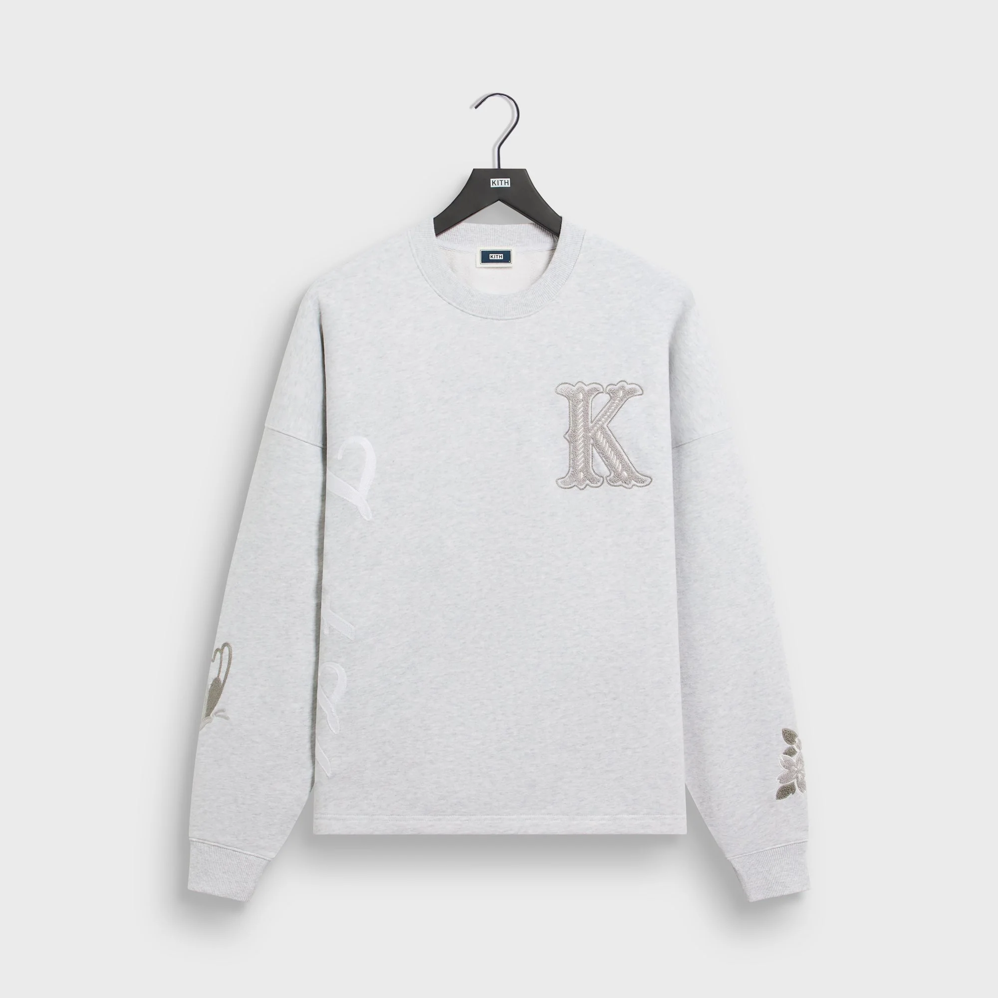 Kith Varsity Lawson Crewneck - Light Heather Grey