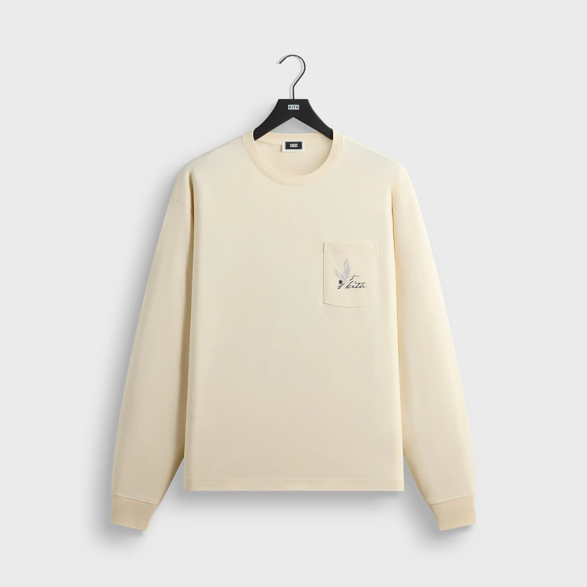 Kith Crane Horizon Long Sleeve Pocket Tee - Sandrift