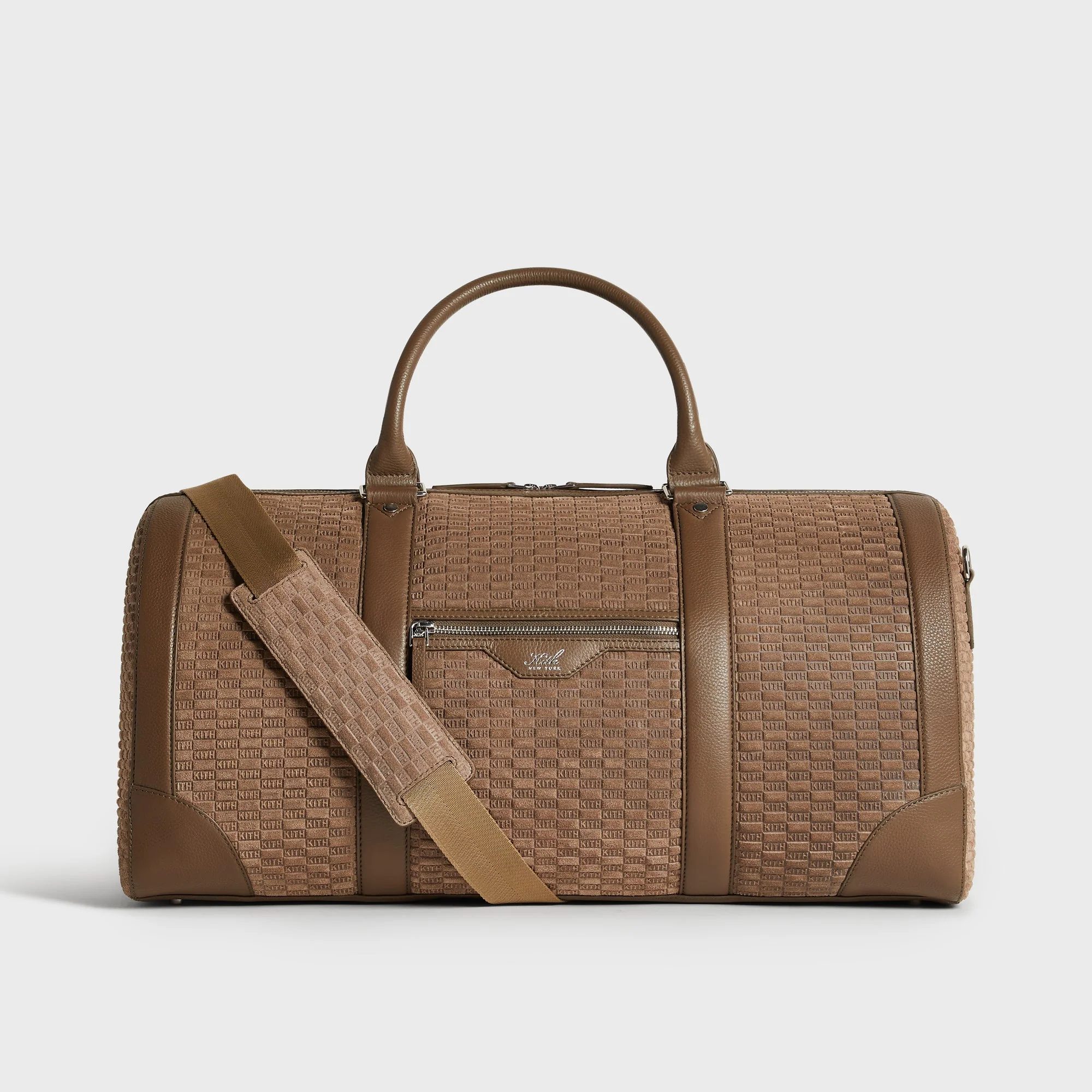 Kith Monogram Suede Traveler K55 Duffle Bag - Java