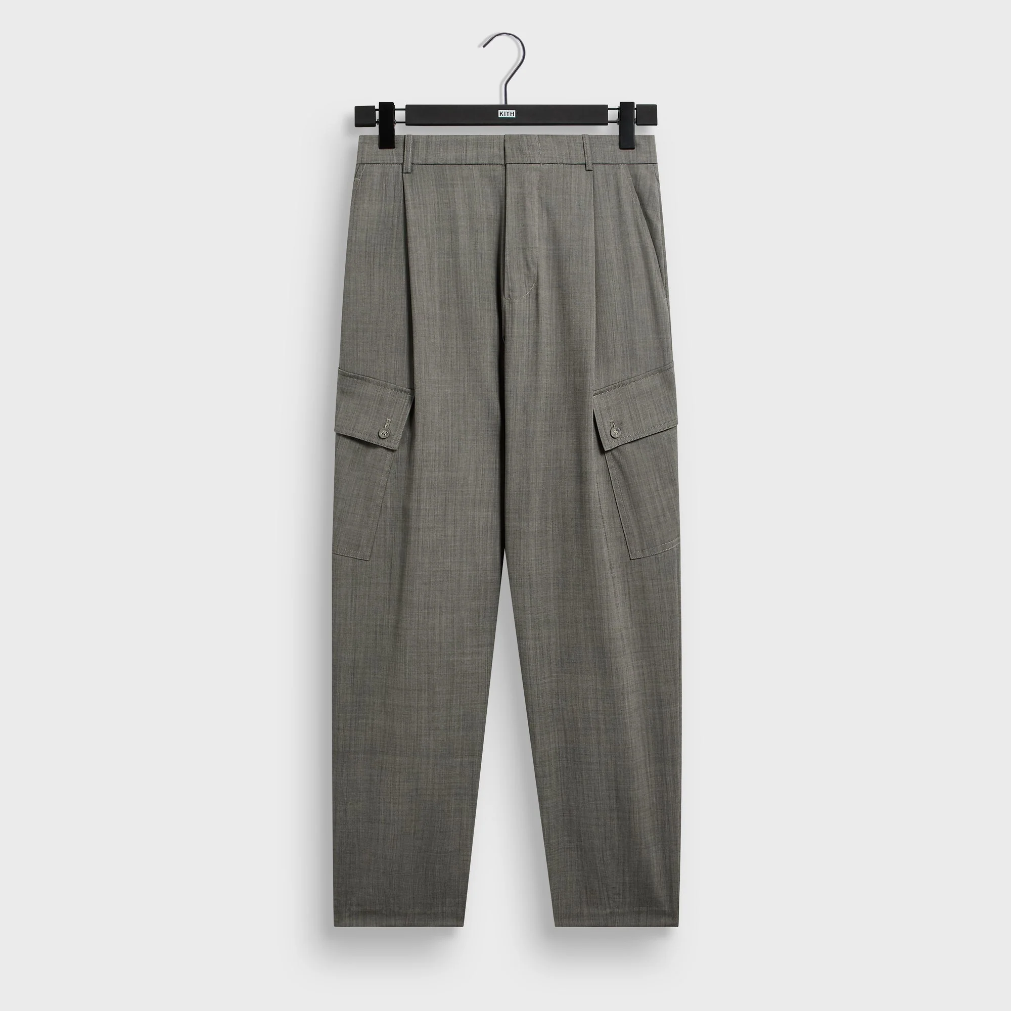 &Kin Tropical Wool Gibbs Pant - Grey Melange