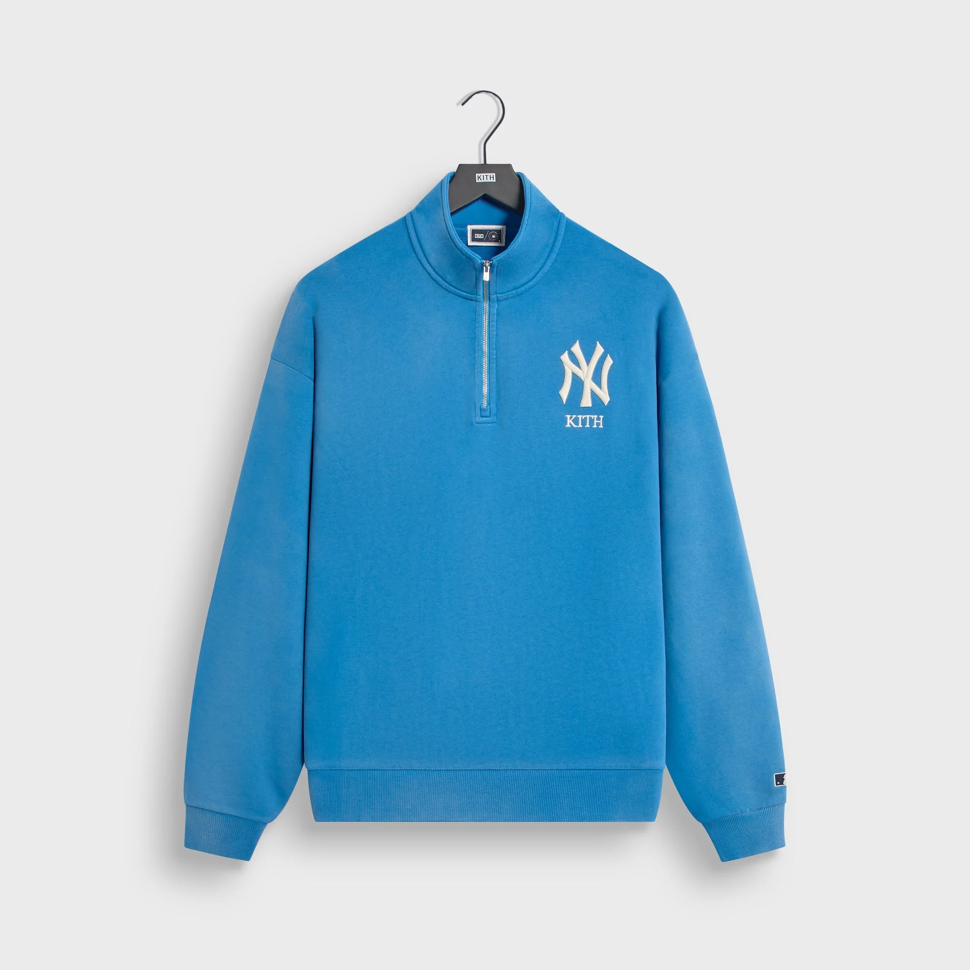 Kith for the New York Yankees Vintage Nelson Quarter Zip - Skylight