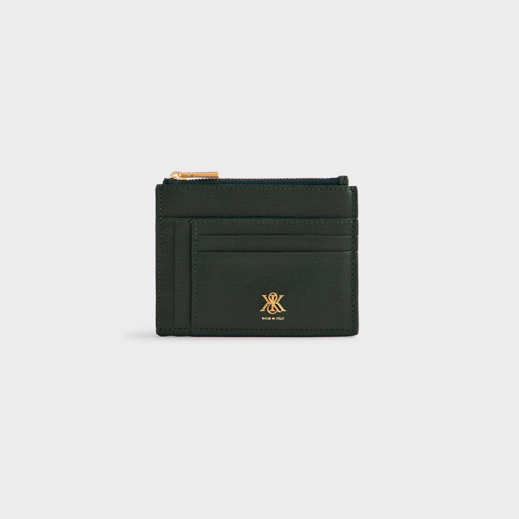 Kith Saffiano Leather Zip Card Case - Stadium