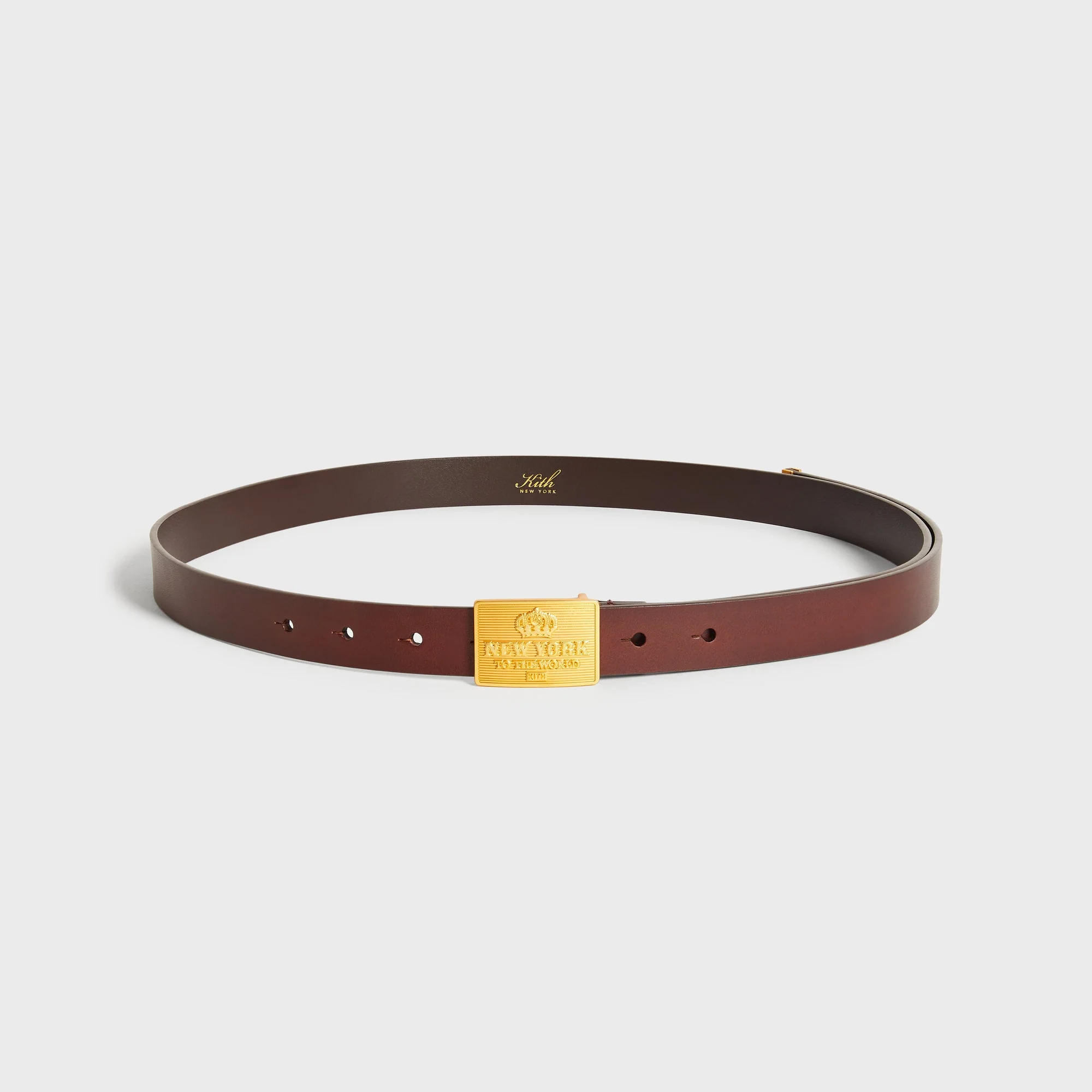 Kith New York Plaque Belt - Walnut