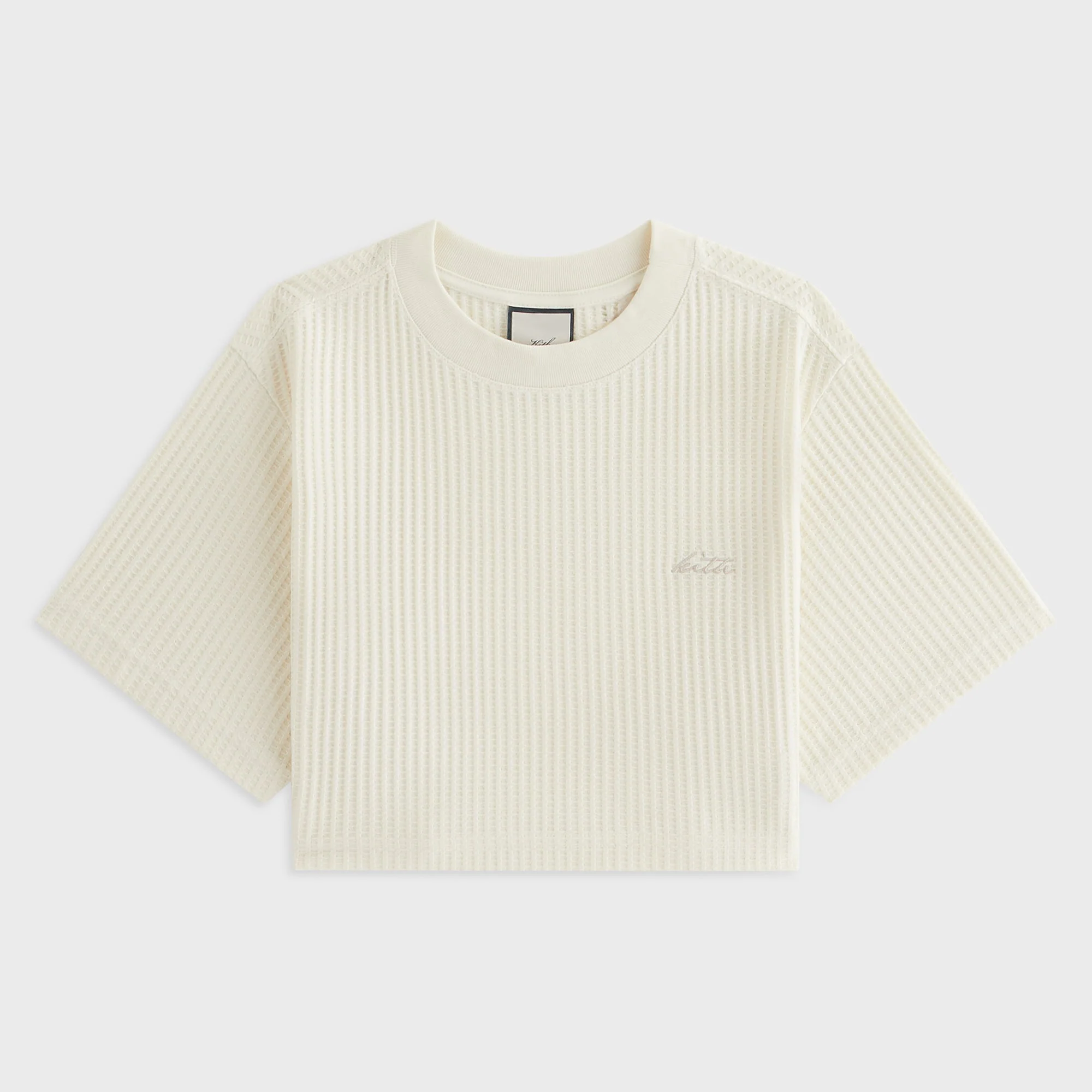 Kith Women Fei Waffle Cropped Tee - Sandrift