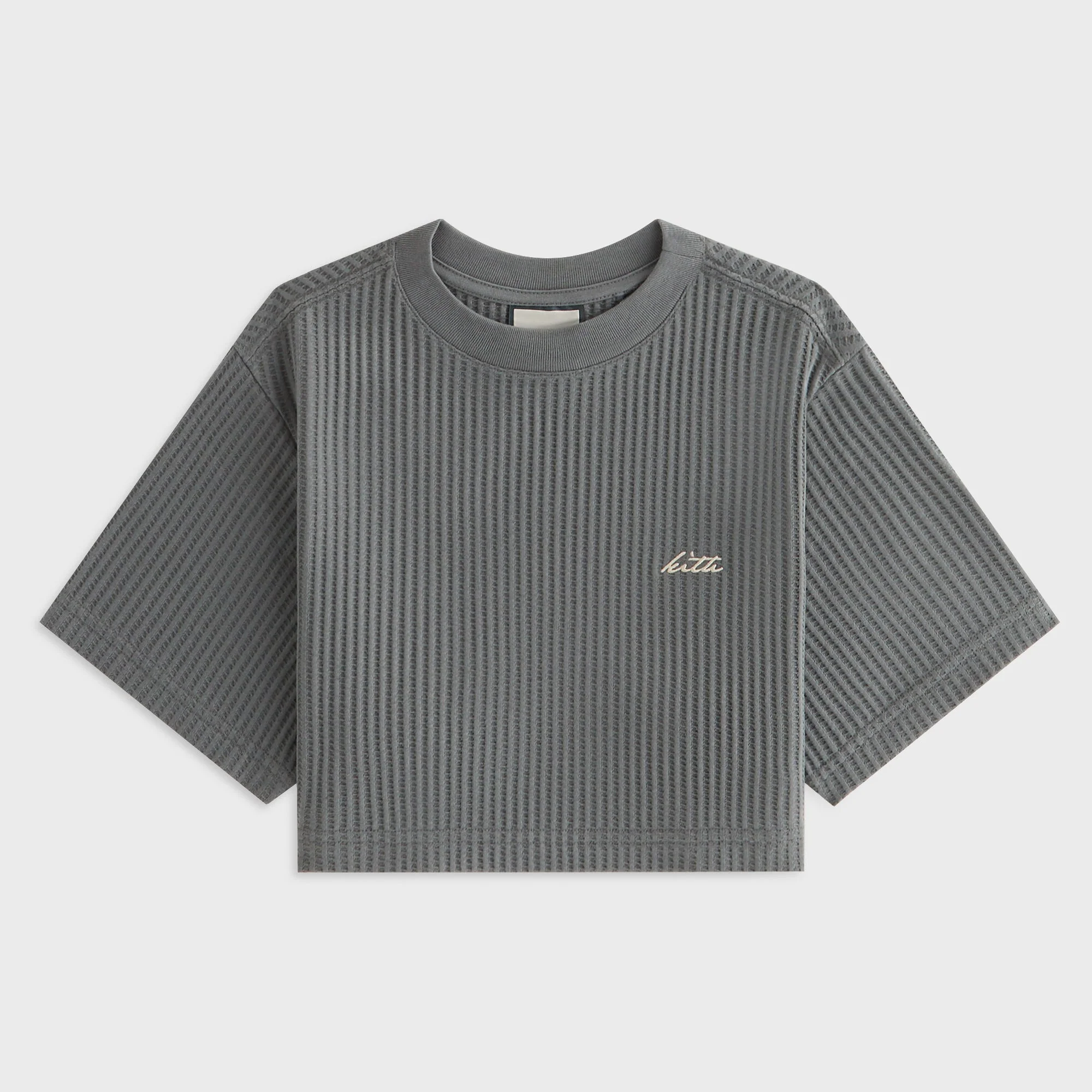 Kith Women Fei Waffle Cropped Tee - Island