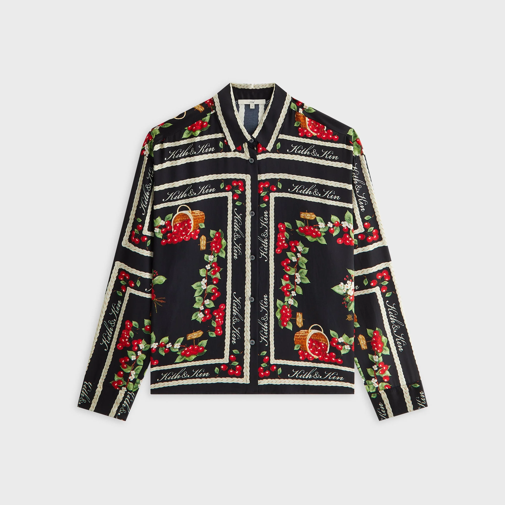 Kith Women Siena Cherry Button Up Shirt - Black