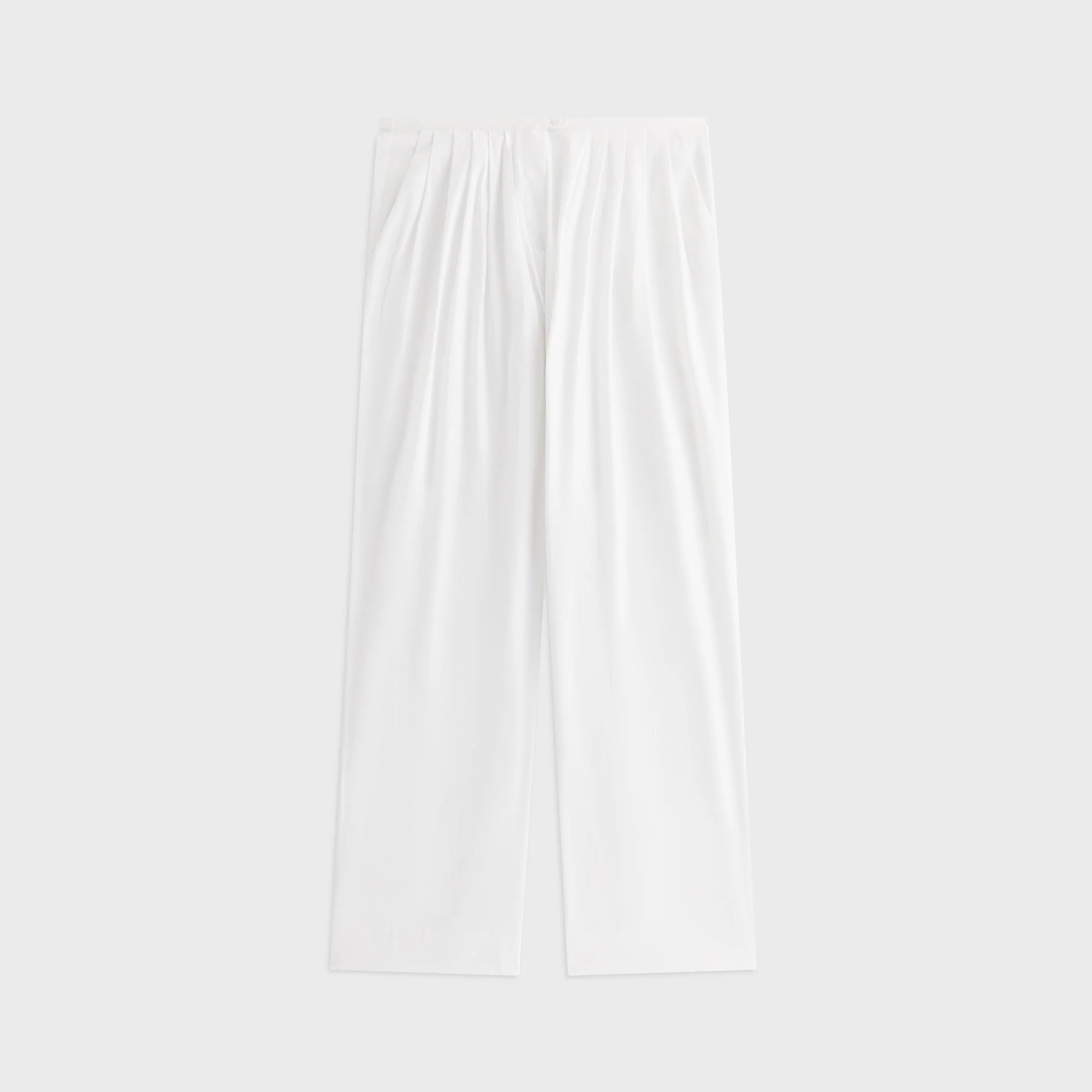 Kith Women Tahli Poplin Pleated Wide Pant - White